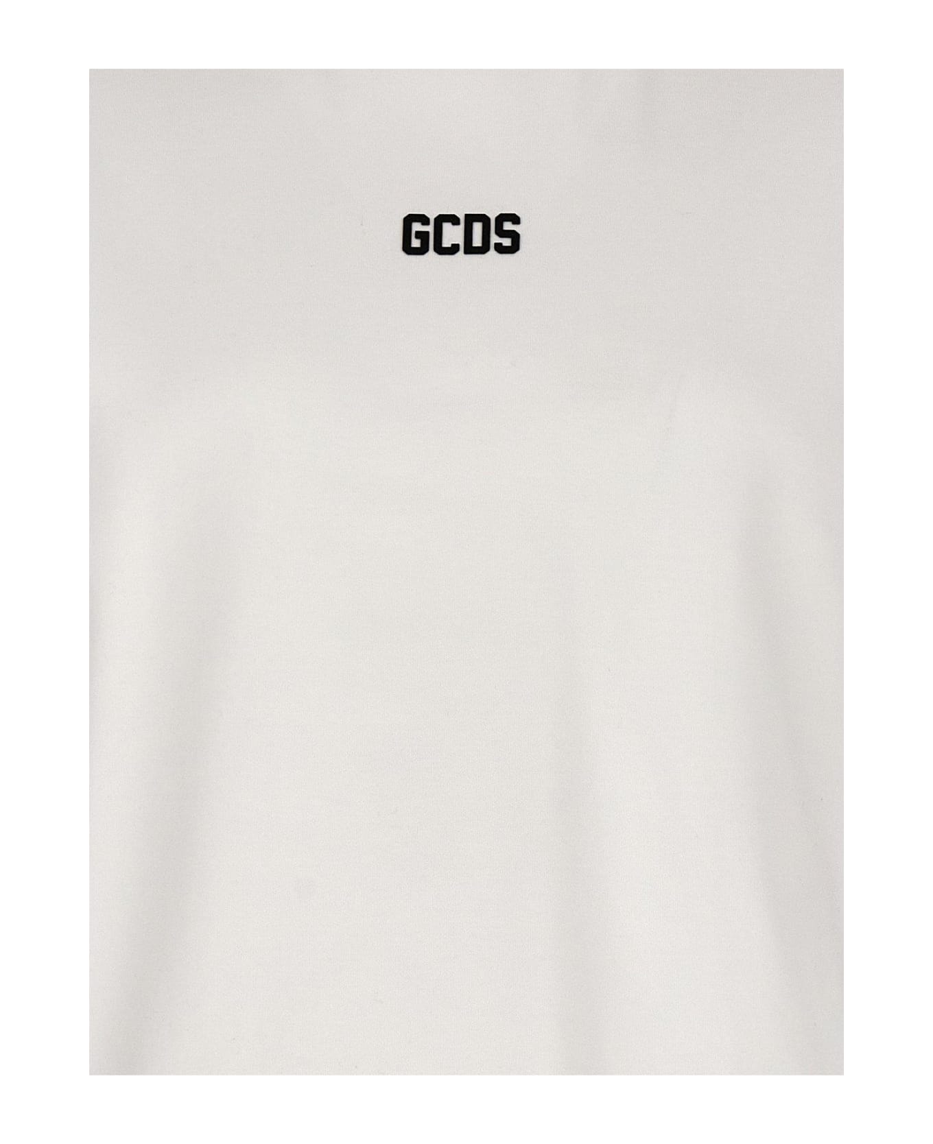 GCDS Logo Printed Crewneck T-shirt - WHITE