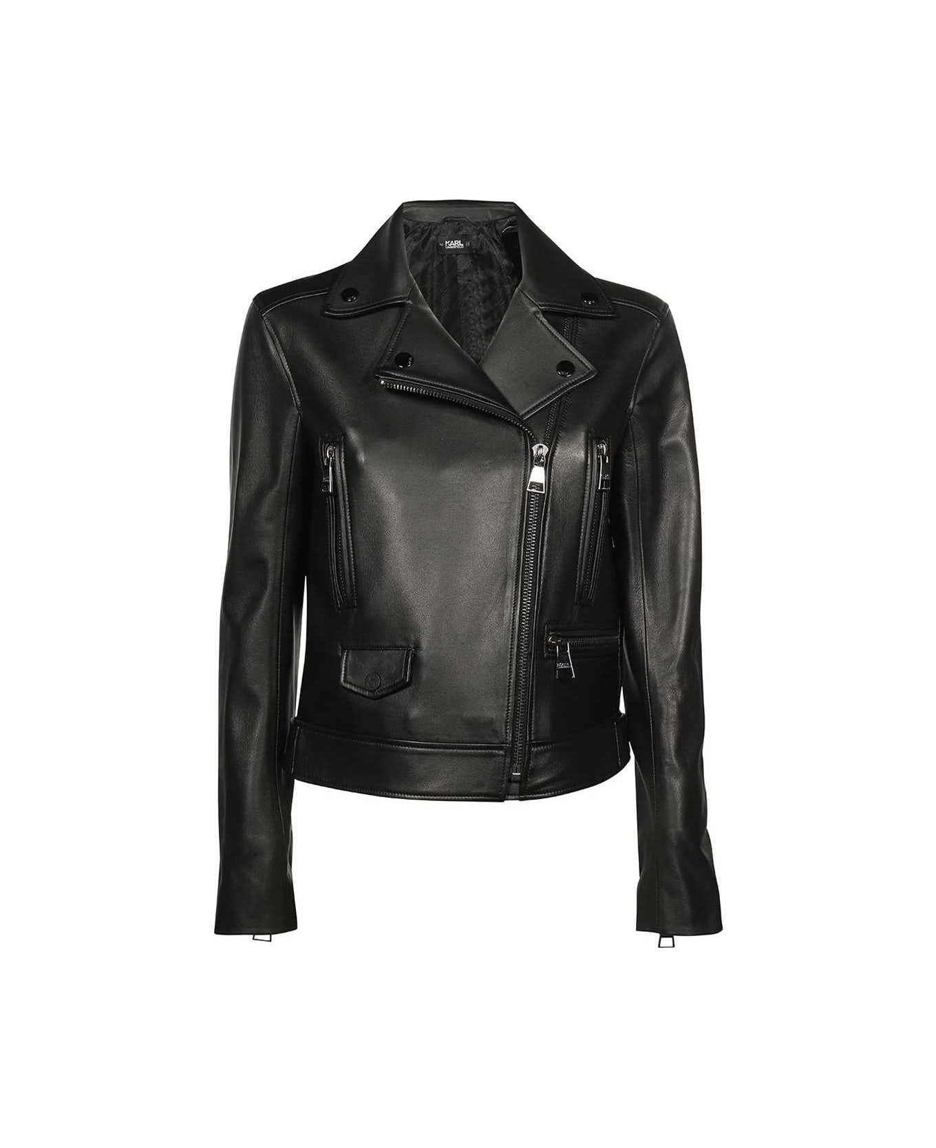 Karl Lagerfeld Leather Jacket - black