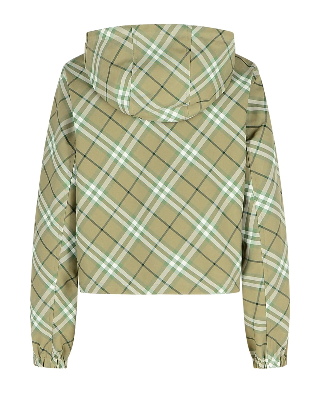 Burberry 
check
 Green Polyester Jacket - Green