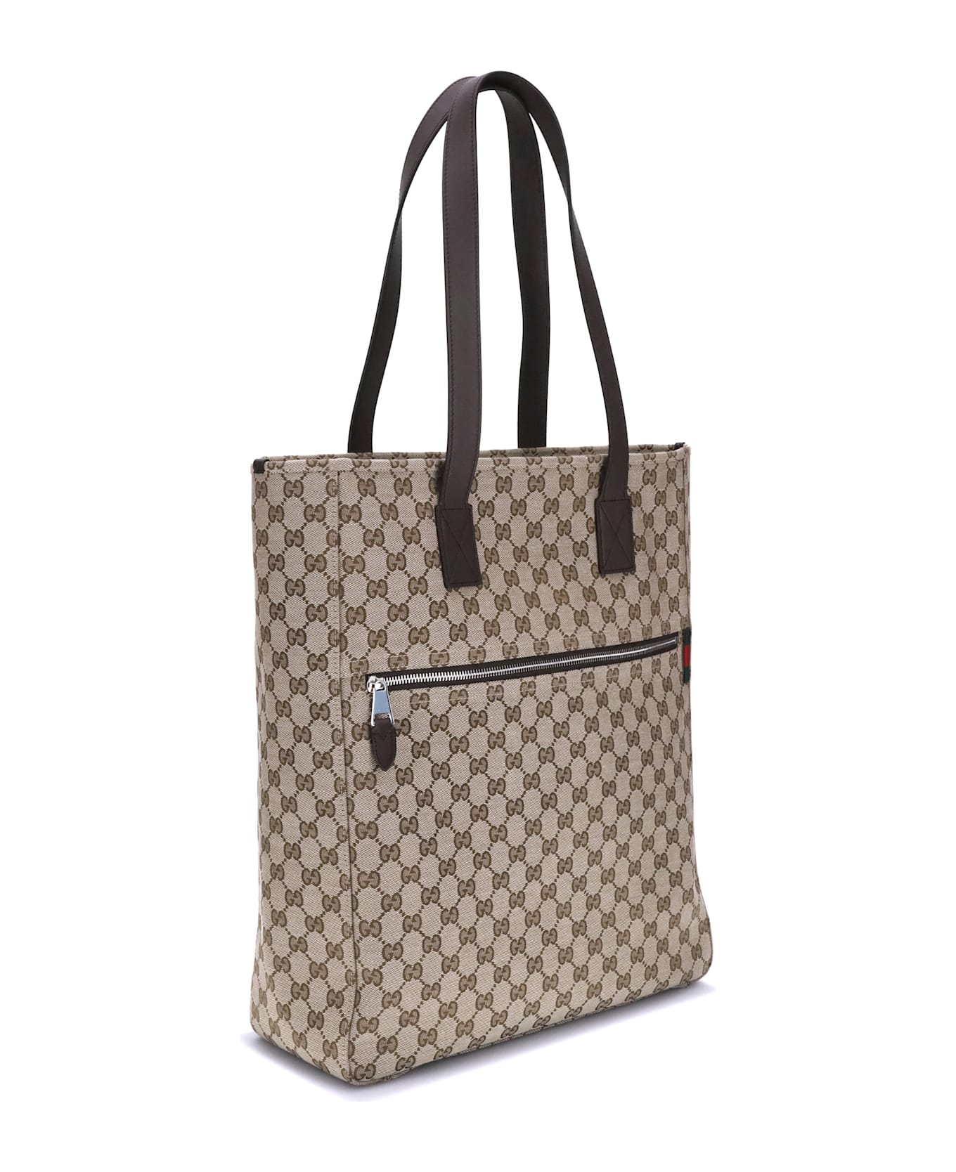 Gucci Gg Canvas Tote Bag - Ebony Cocoa