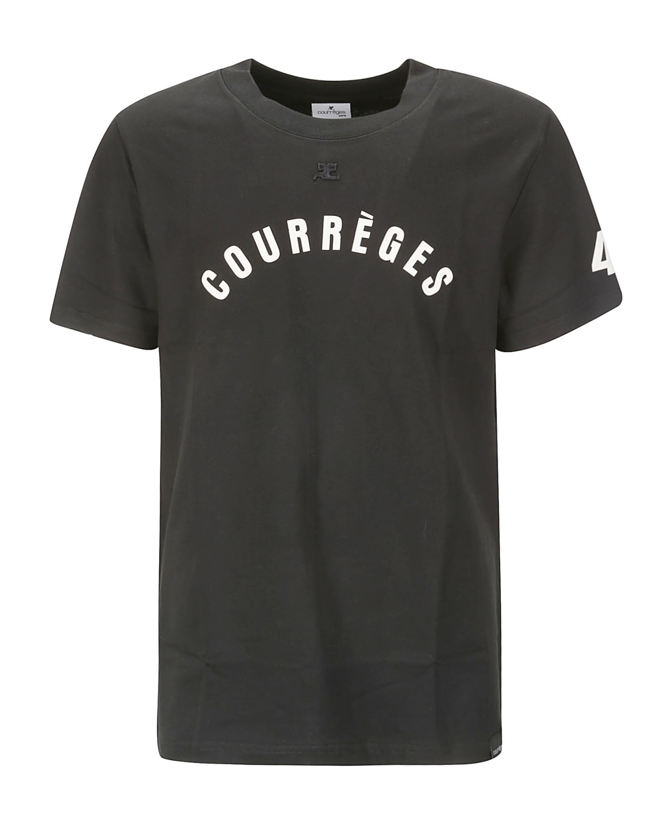 Courrèges Ac Straight Printed T-shirt - BLACK シャツ