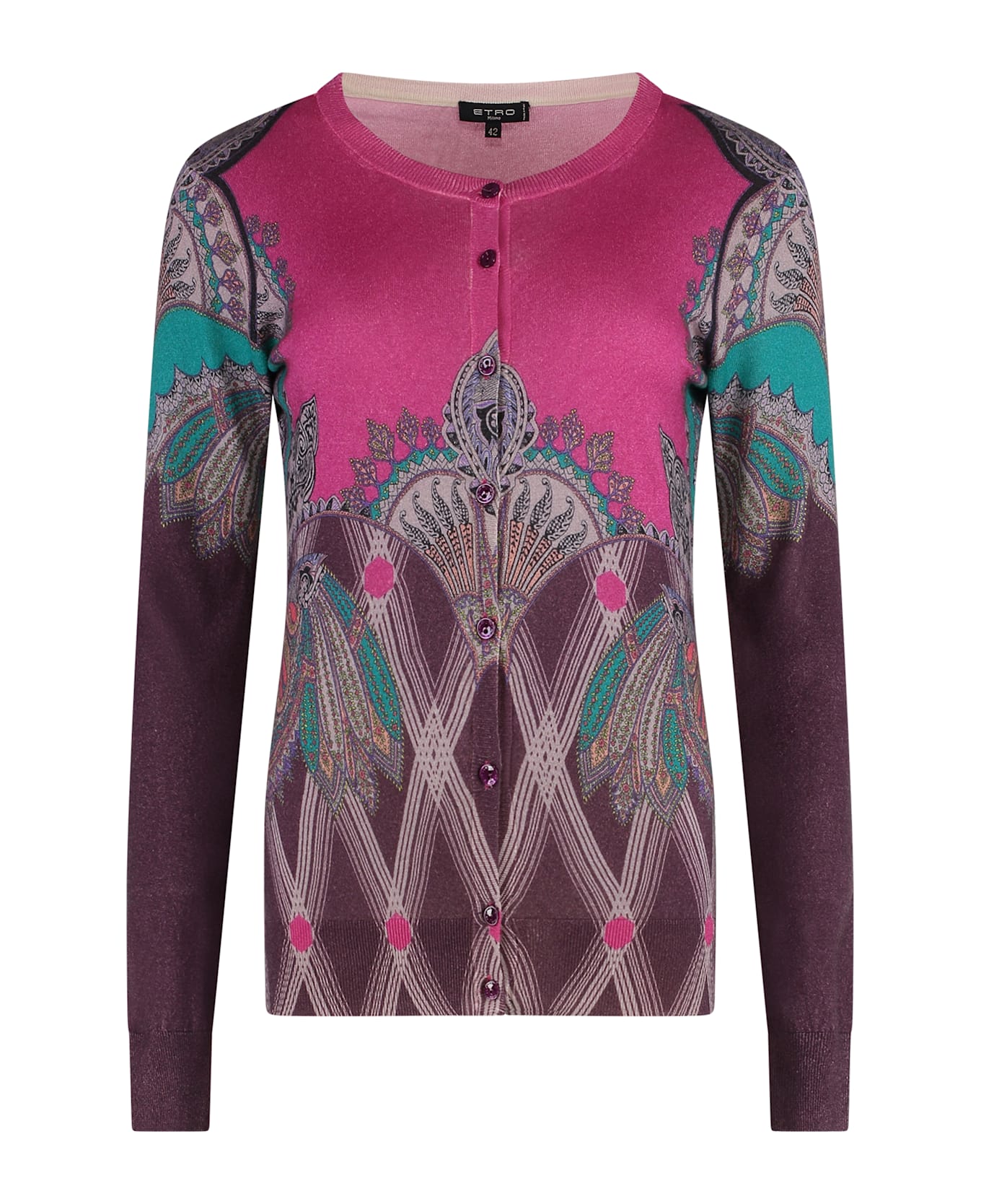 Etro Silk-cashmere Blend Cardigan - Multicolor