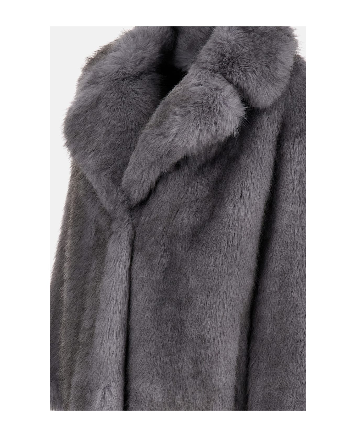 STAND STUDIO Faux Fur Valentina Jacket - Grey