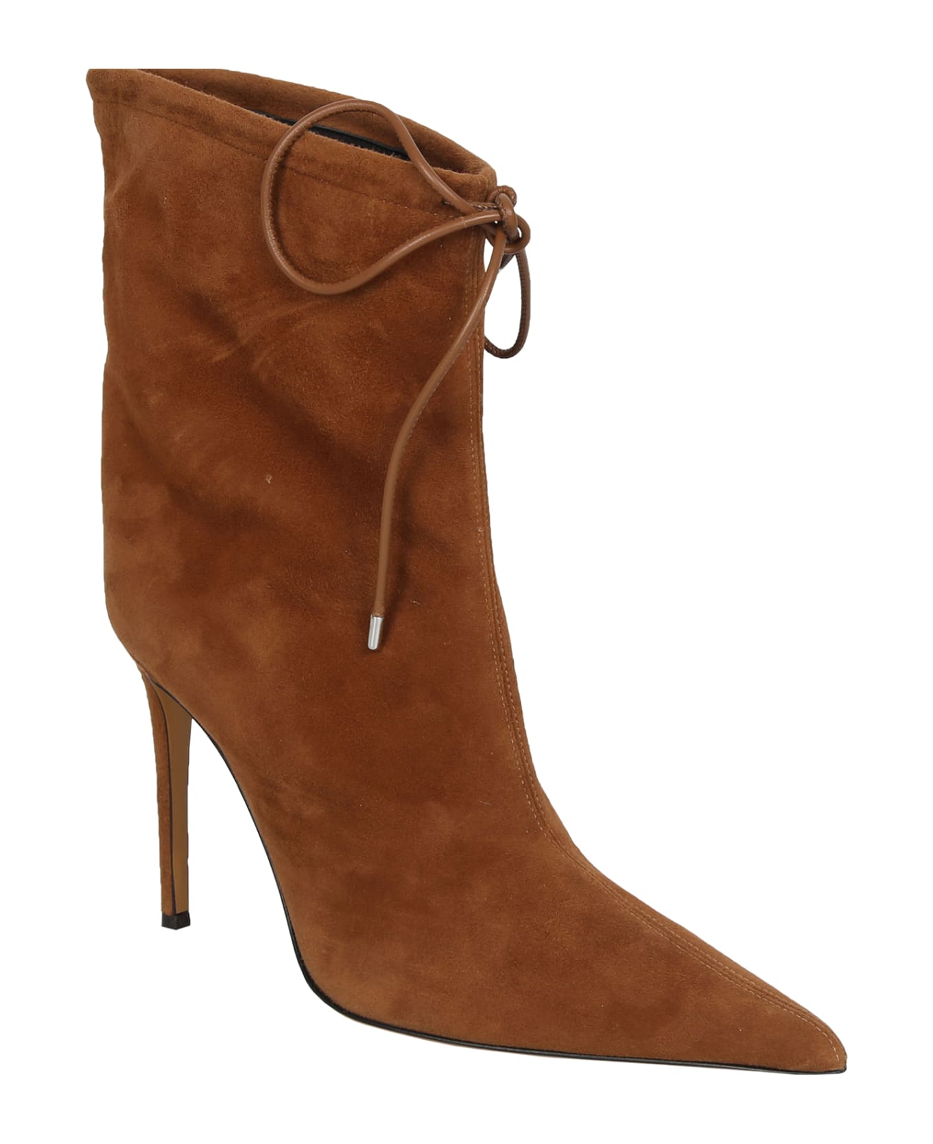 Alexandre Vauthier Pointed Boots - Brown