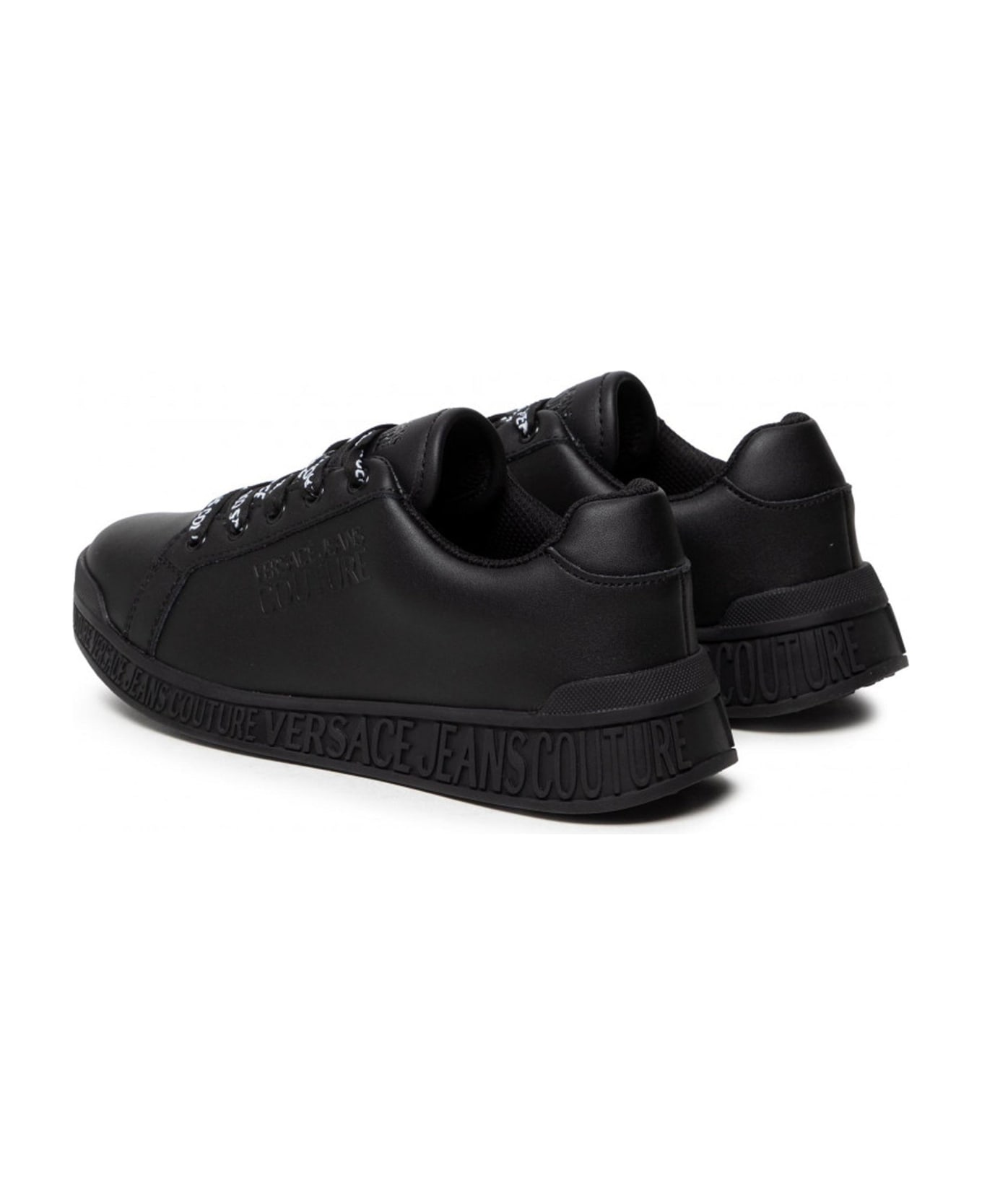 Versace Jeans Couture Jeans Couture Leather Sneakers - Black