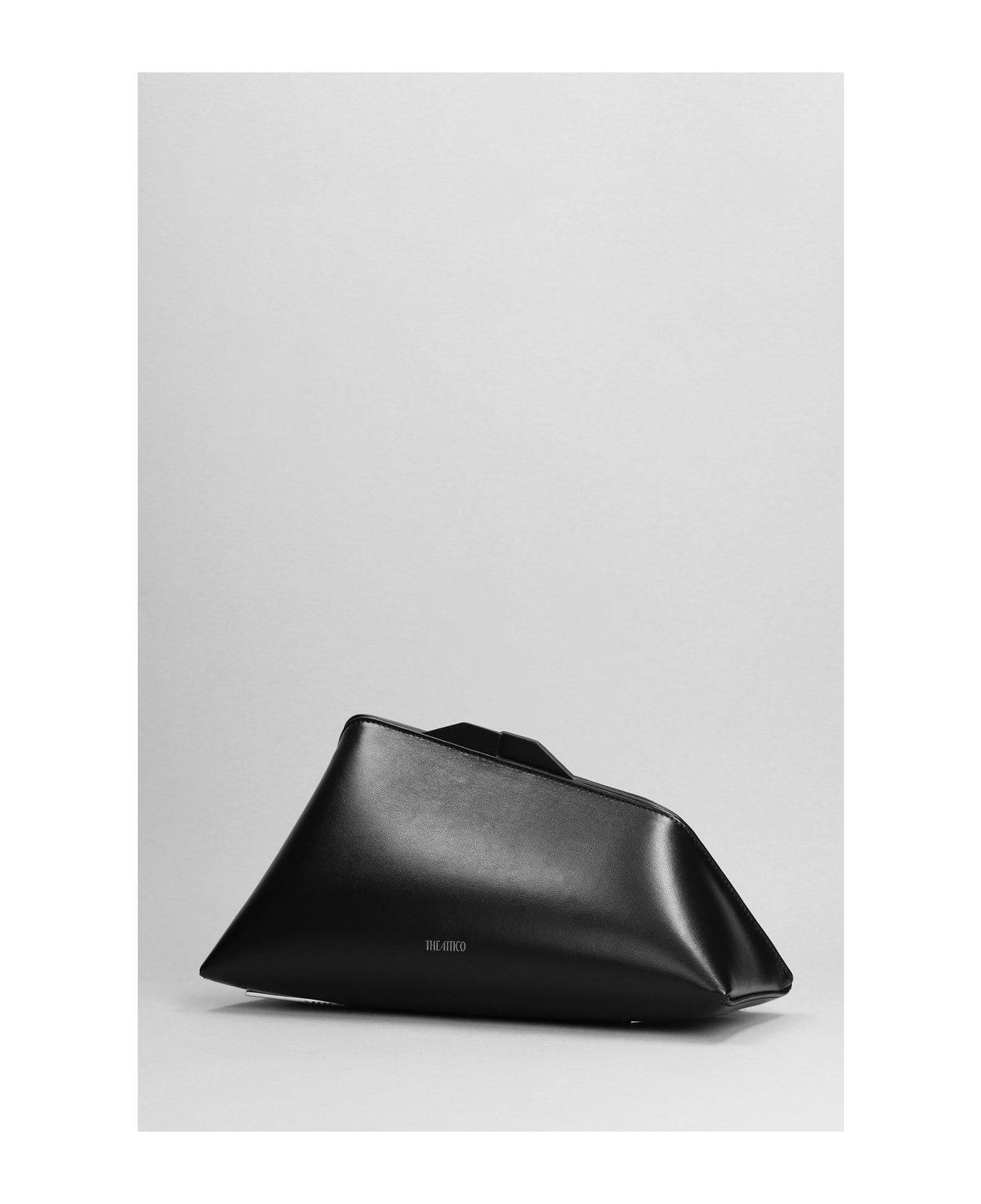 The Attico 8.30 Pm Hand Bag In Black Leather - Black