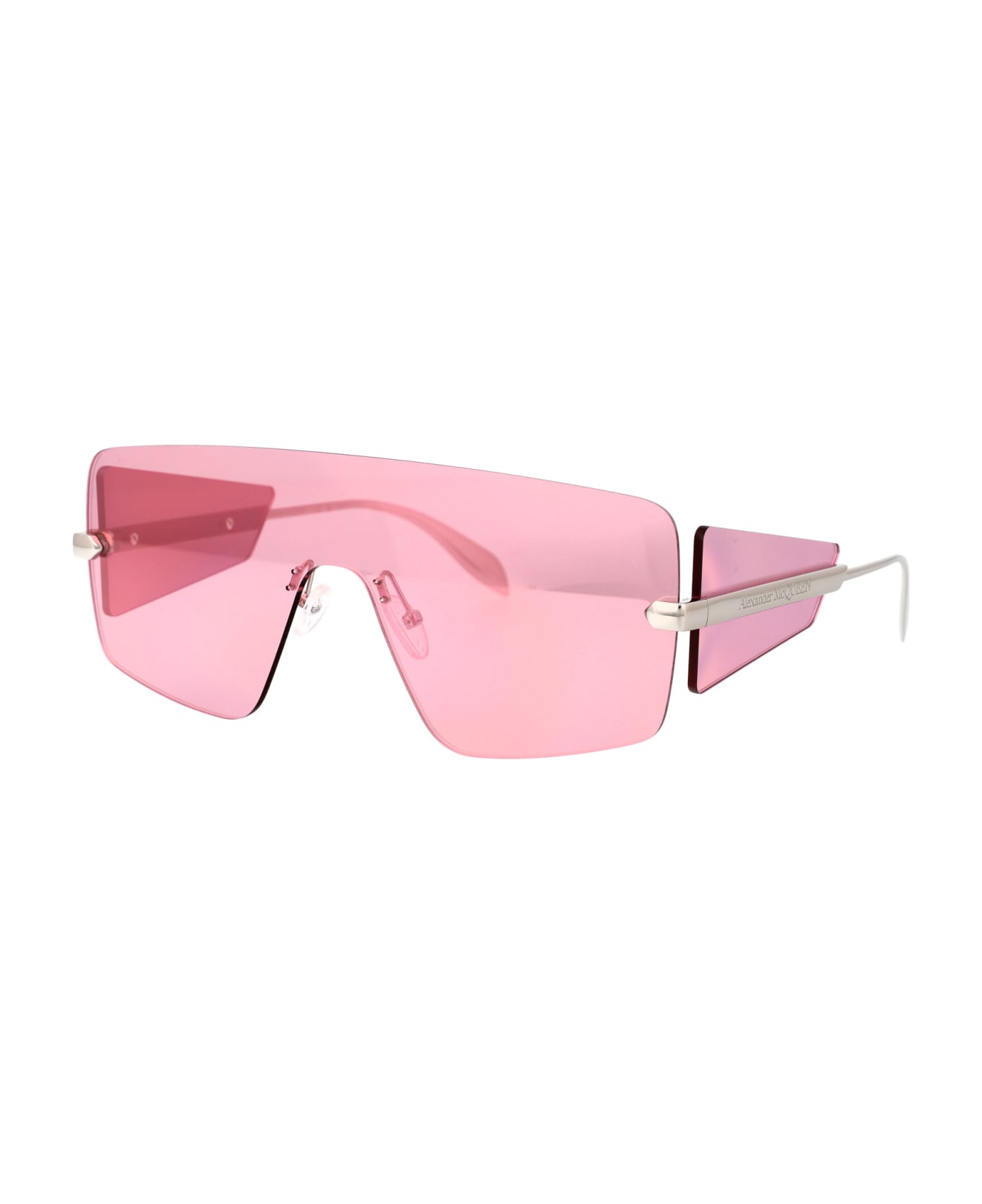 Alexander McQueen Eyewear Am0460s Sunglasses - 004 SILVER SILVER PINK