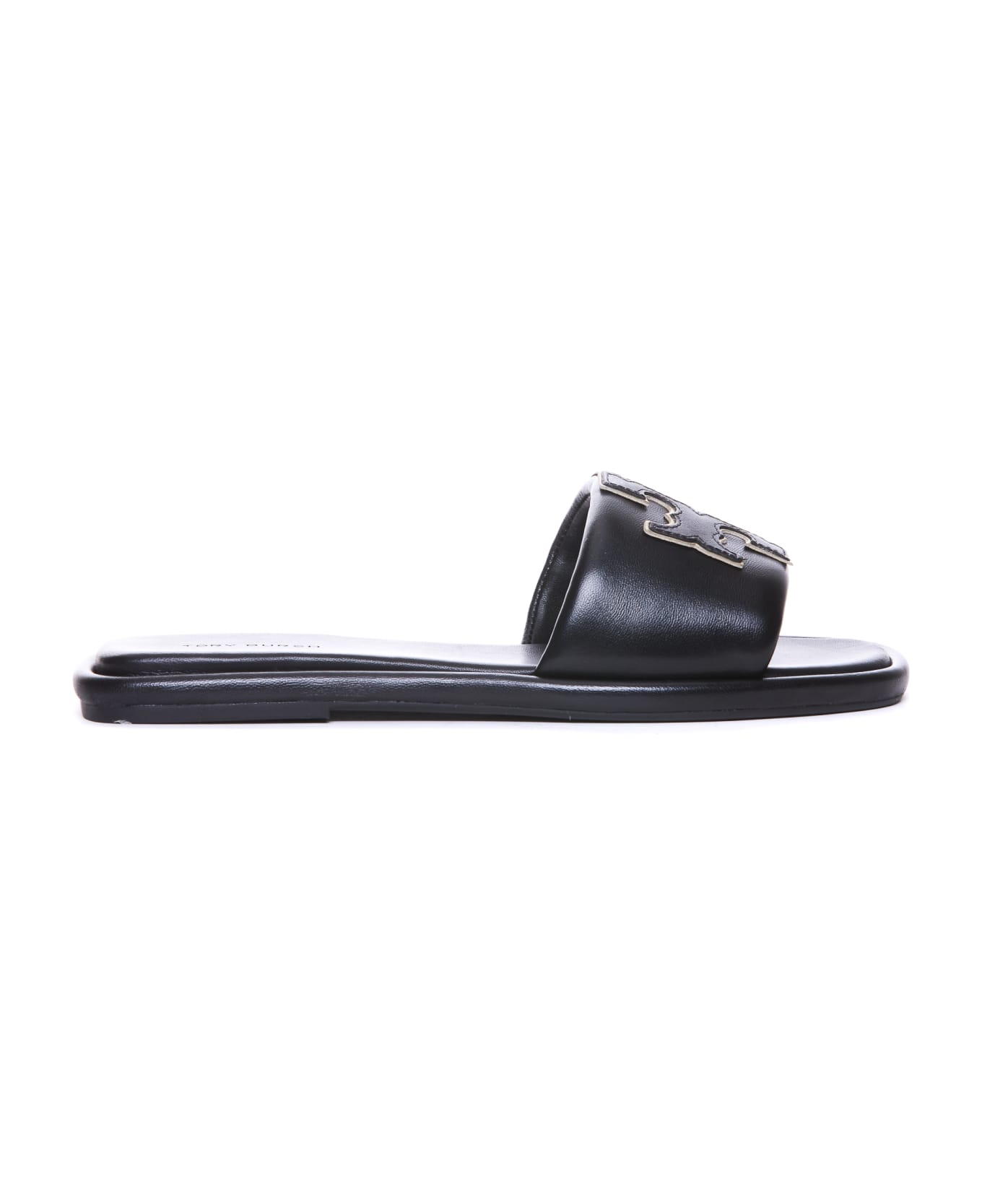 Tory Burch 'double T' Sporty Slider Sandals - black