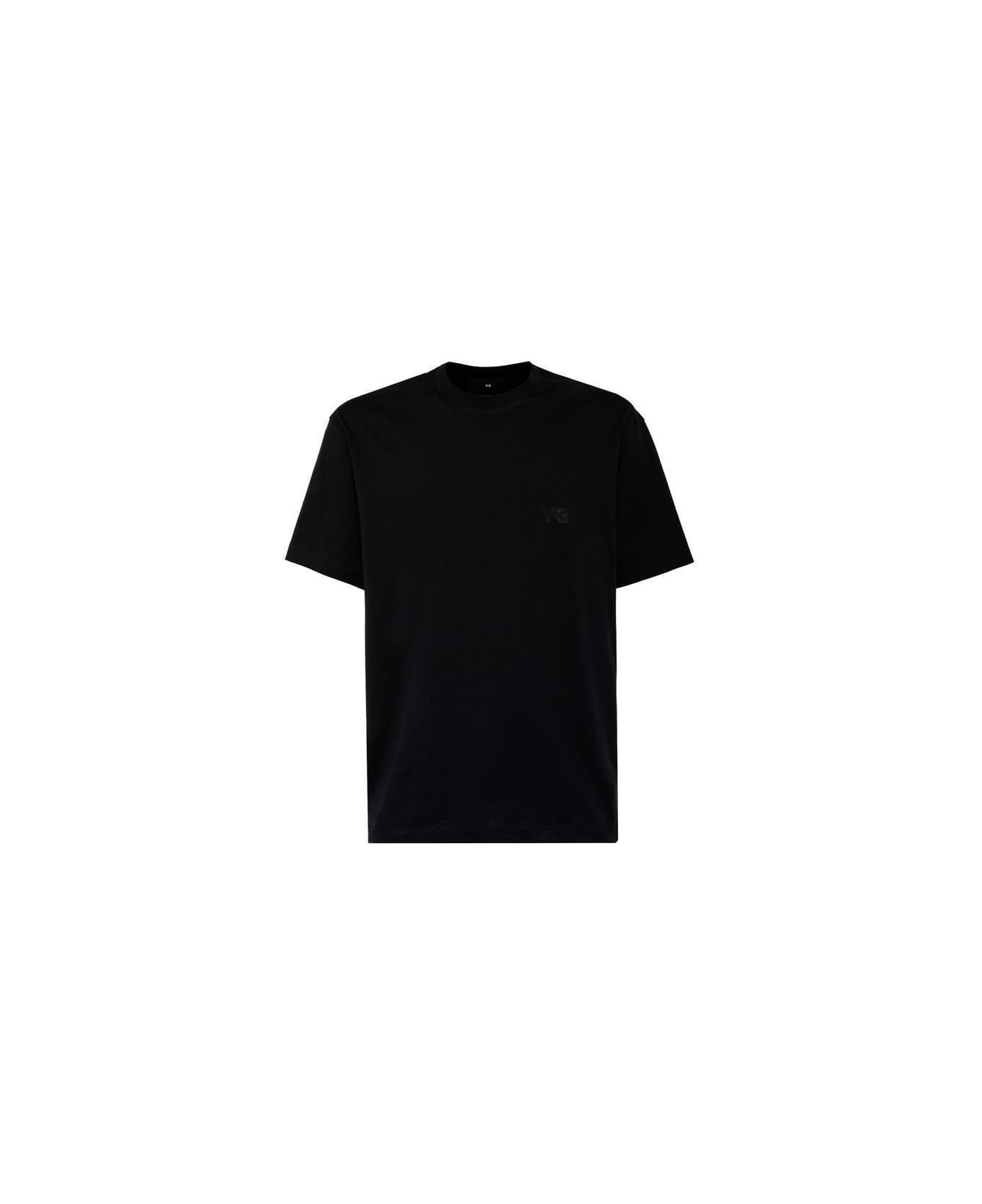 Y-3 Logo Printed Crewneck T-shirt - Black