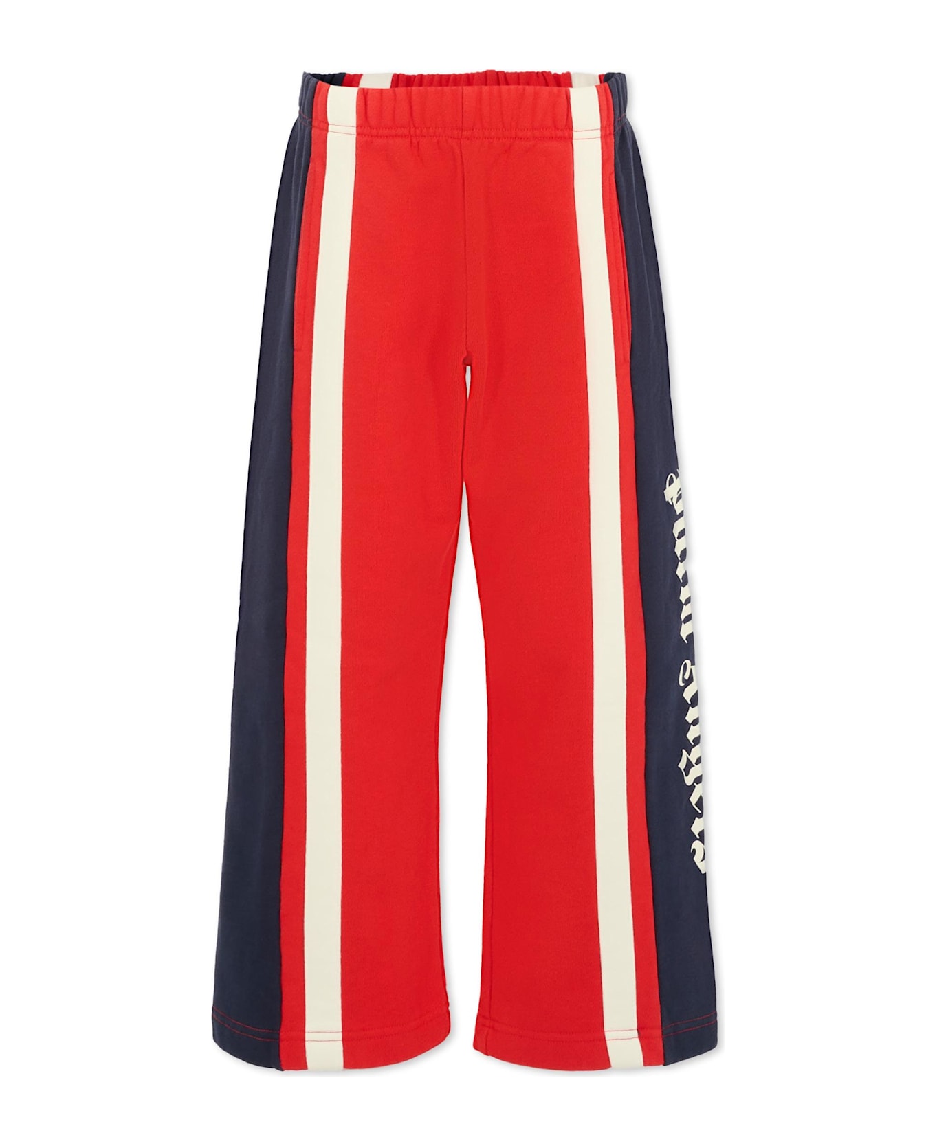 Palm Angels Red Trousers For Boy With Logo - Multicolor ボトムス