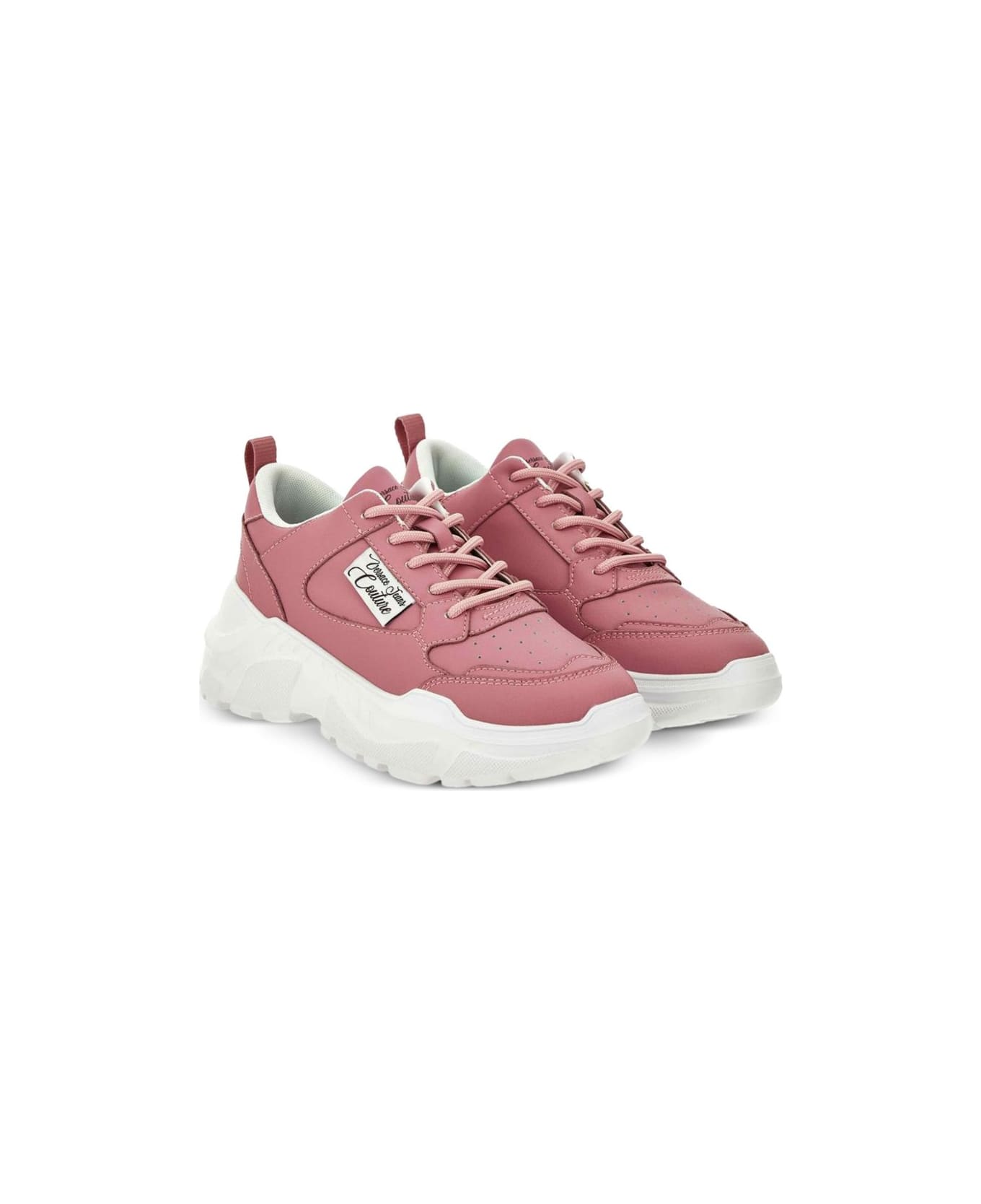 Versace Jeans Couture Sneakers With Logo Plaque - Pink