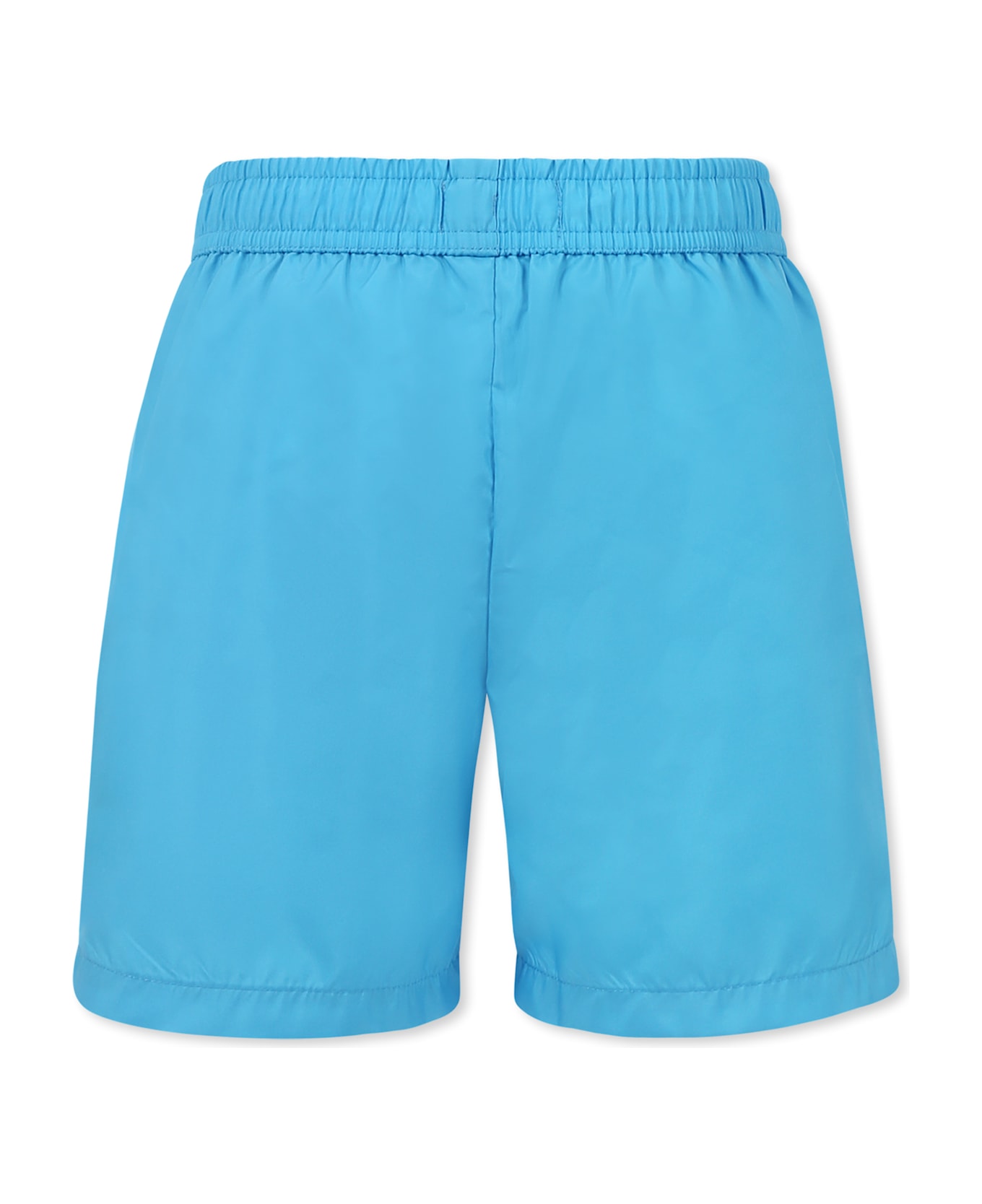 Moschino Light Blue Swim Shorts For Boy With Teddy Bear - Light Blue