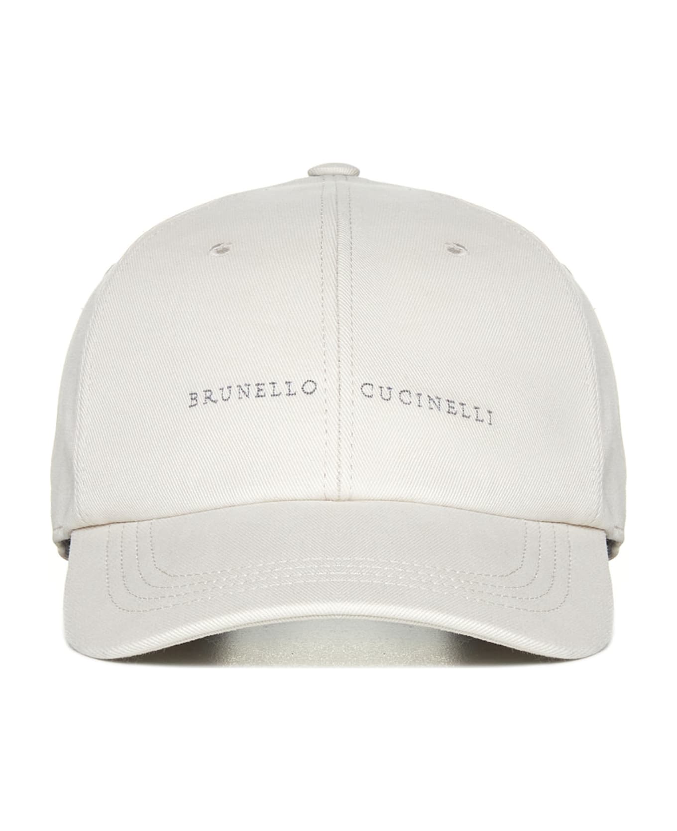 Brunello Cucinelli Logo Embroidered Baseball Cap - Avorio 帽子