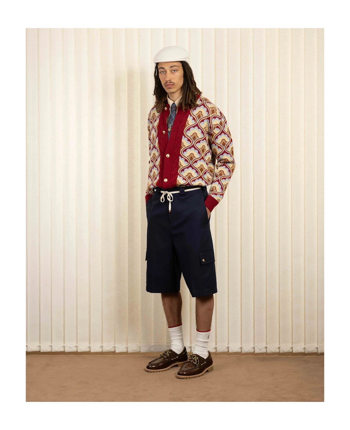 Drôle de Monsieur Le Short Workwear Chevron - Ny Navy