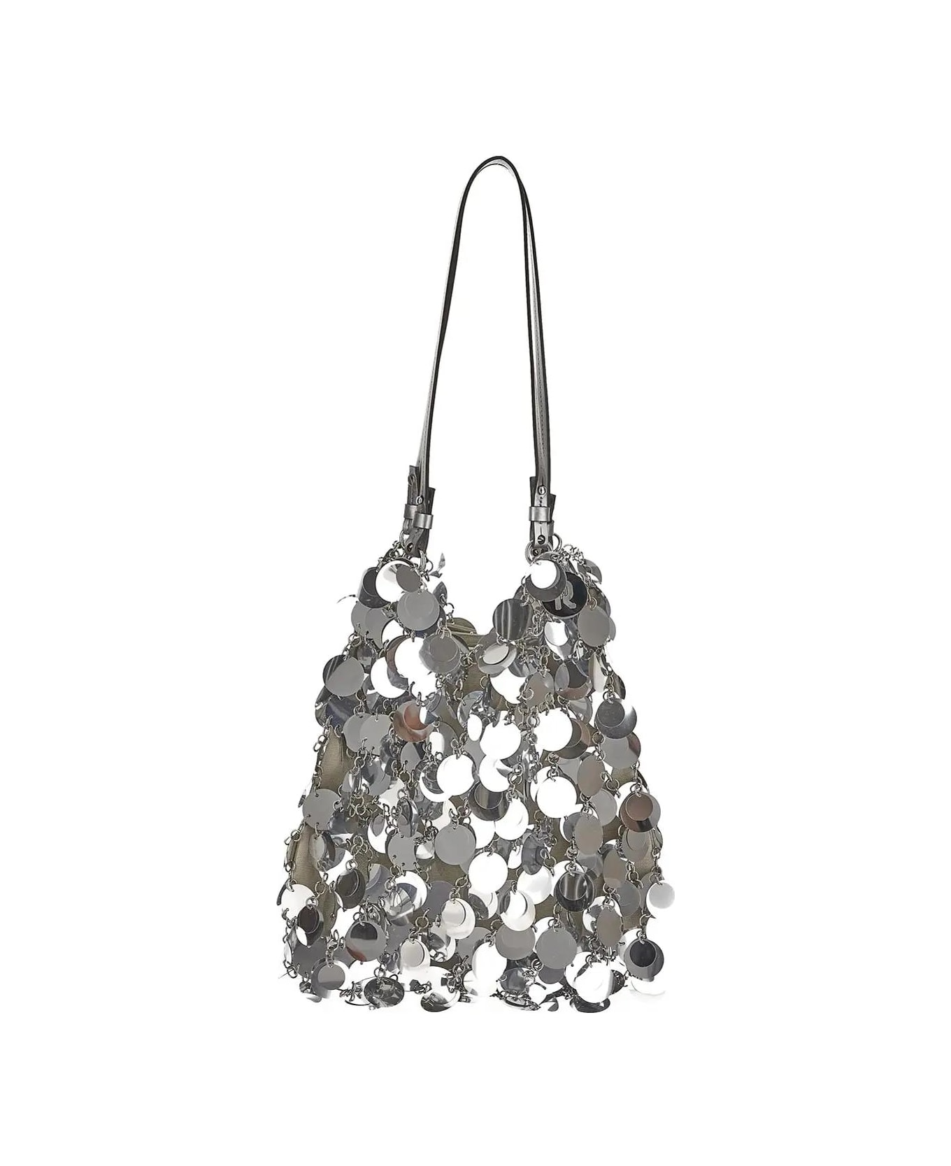 Paco Rabanne Sparkle Discs Bag - ARGENTO