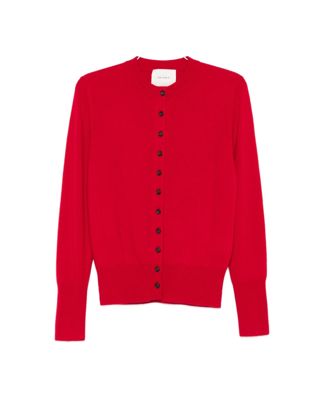 Lisa Yang Wool Cardigan Sweater - Red