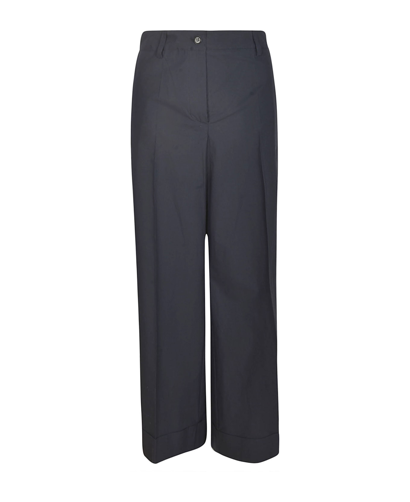 Parosh Straight Buttoned Trousers - BLUE