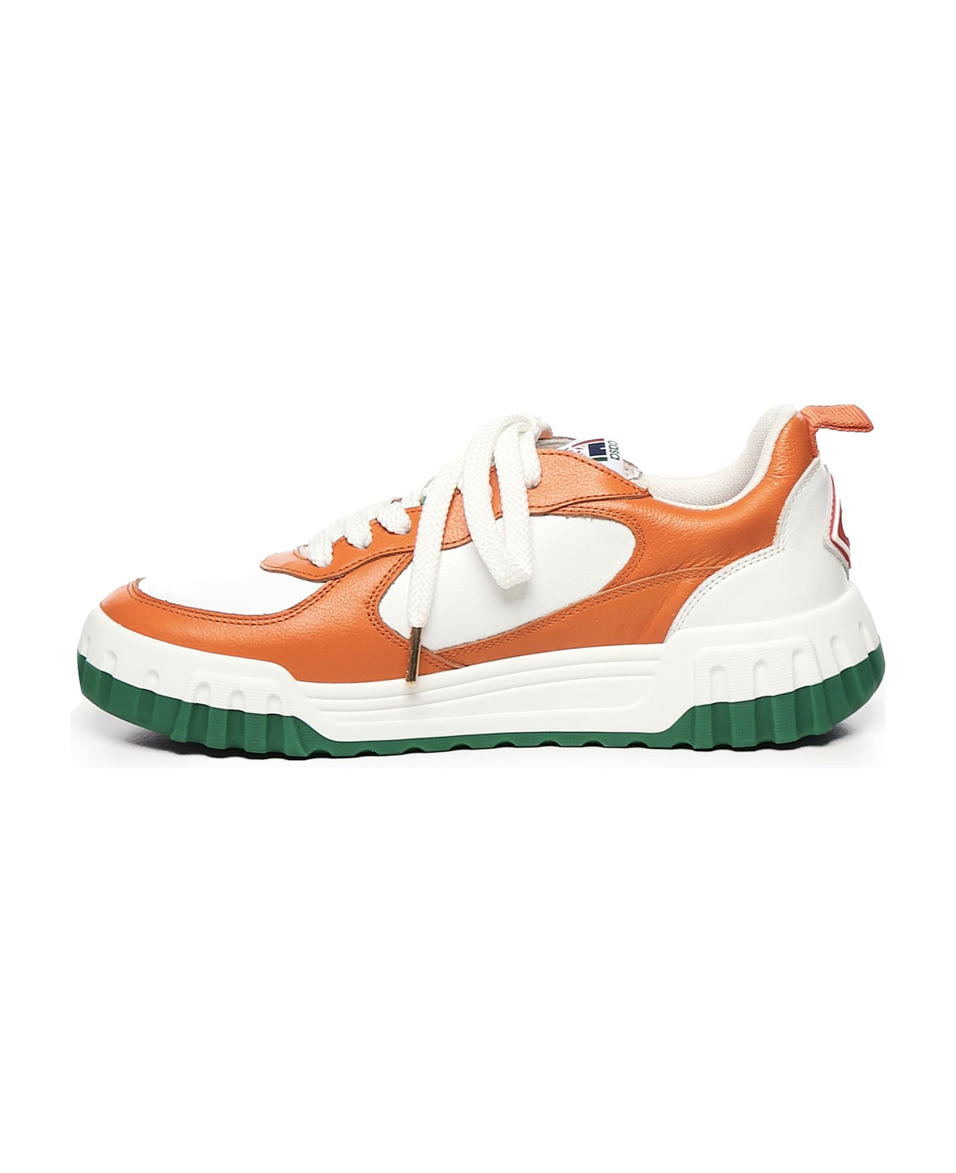 Casablanca Court Sneakers - WHITE, orange