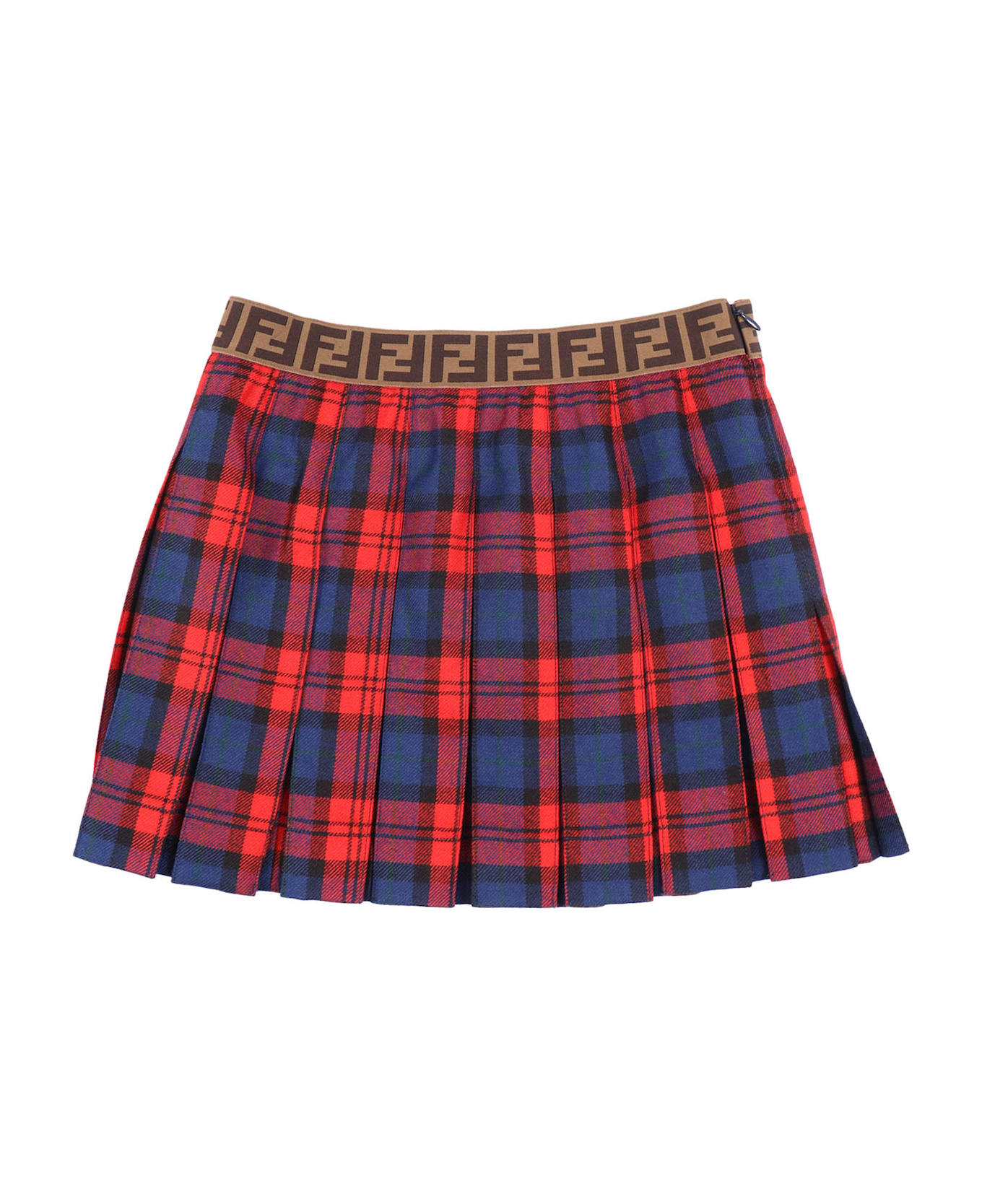 Fendi Tartan Skirt - RED