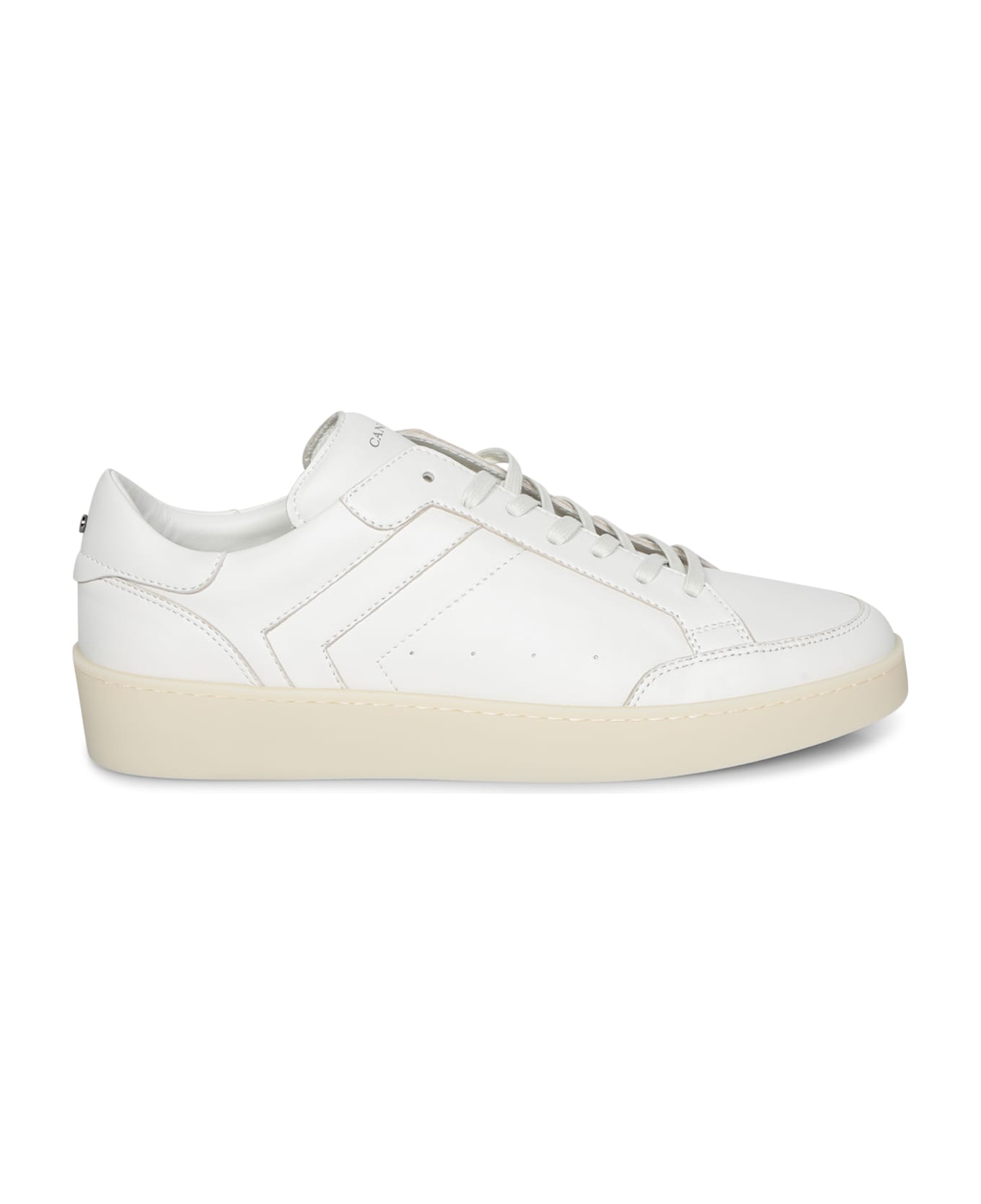 Canali White Leather Sneakers - White