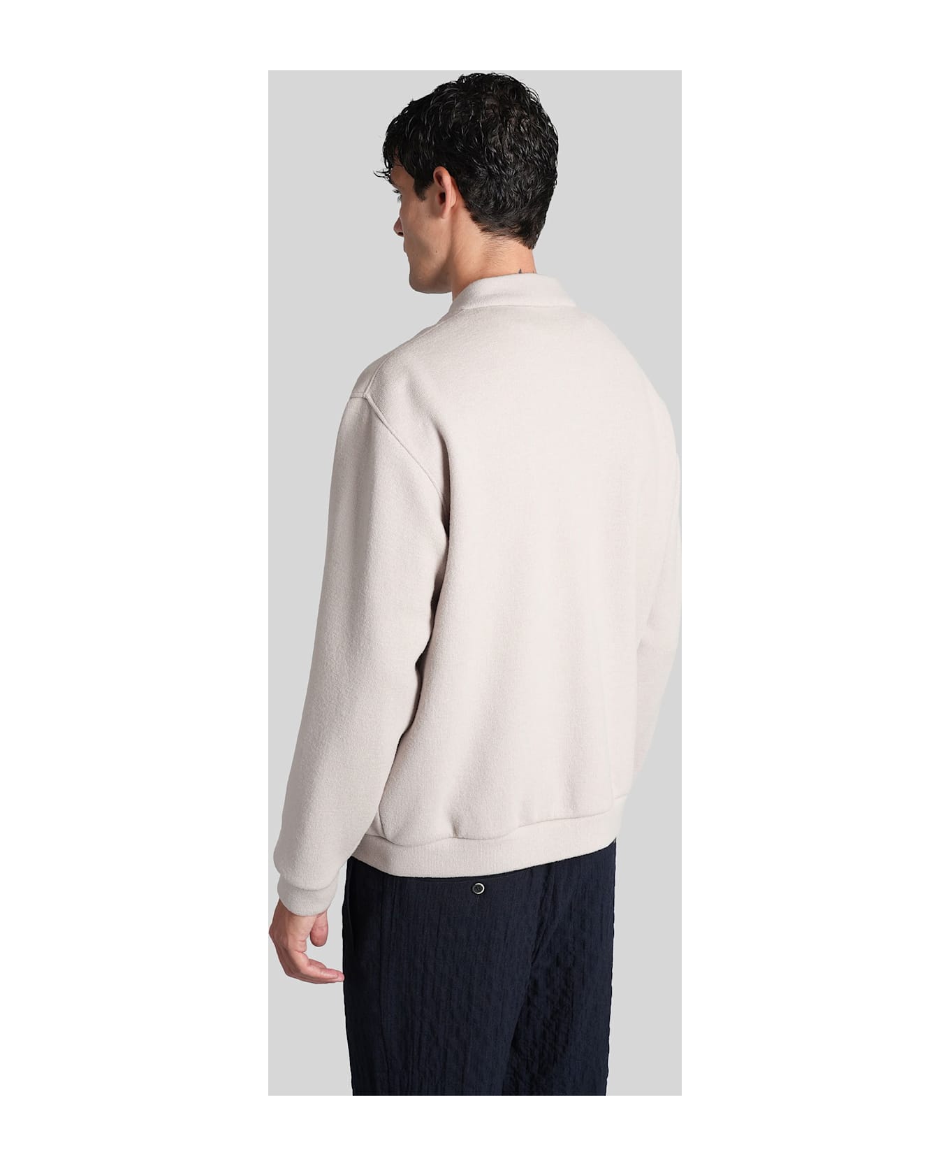 Barena Gabier Bomber Jacket In Grey Wool - grey
