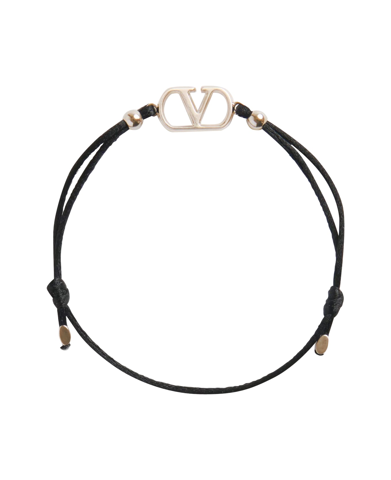 Valentino Garavani Vlogo Signature Cotton Bracelet - Black