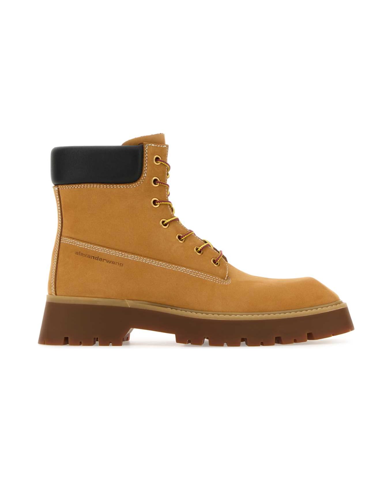 Alexander Wang Camel Suede Throttle Ankle Boots - WHEAT ブーツ