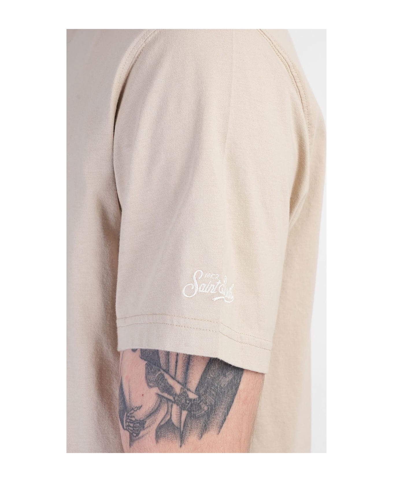 MC2 Saint Barth Dover L T-shirt In Taupe Cotton - taupe