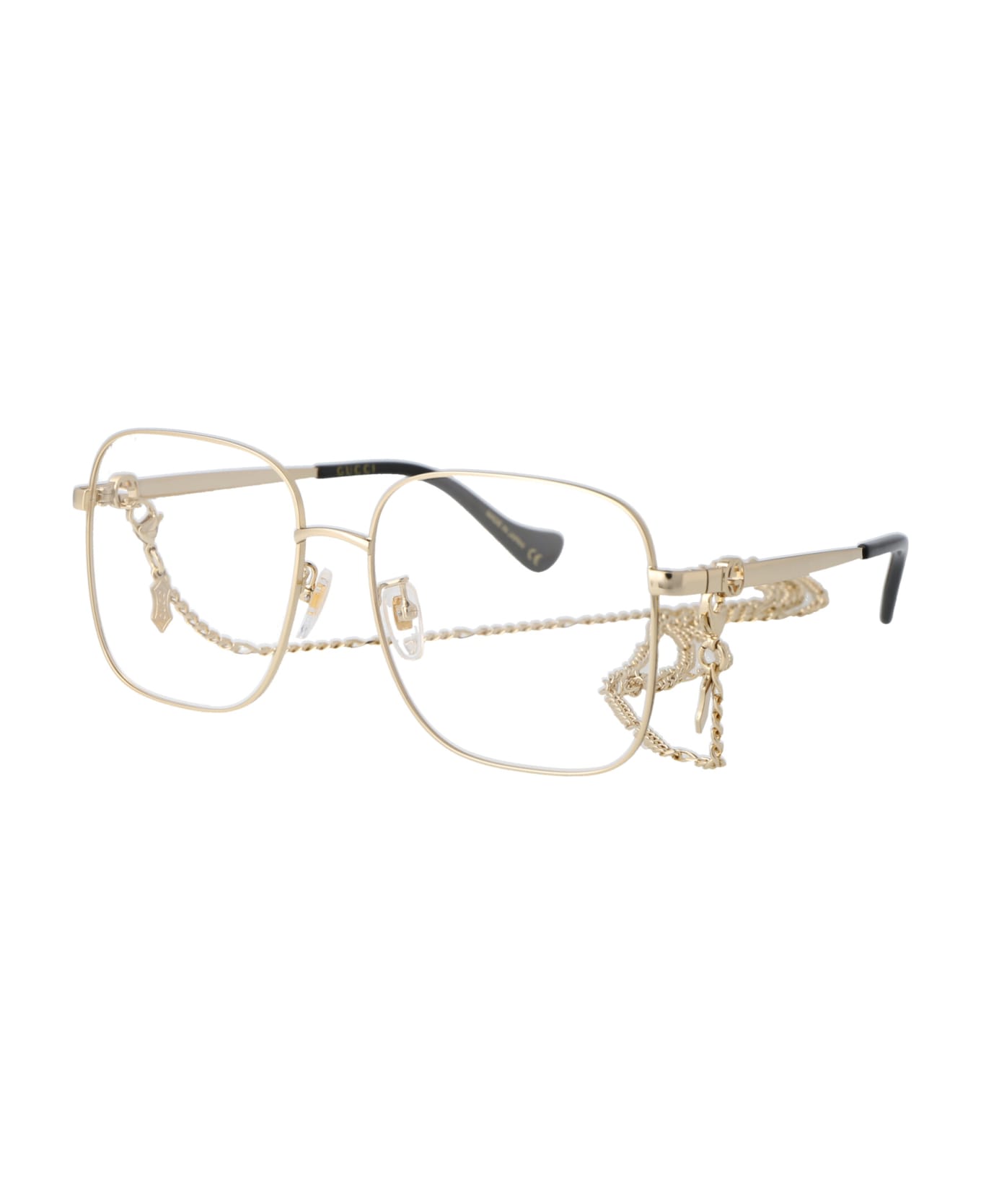 Gucci Eyewear Gg1092oa Glasses - 001 GOLD GOLD TRANSPARENT