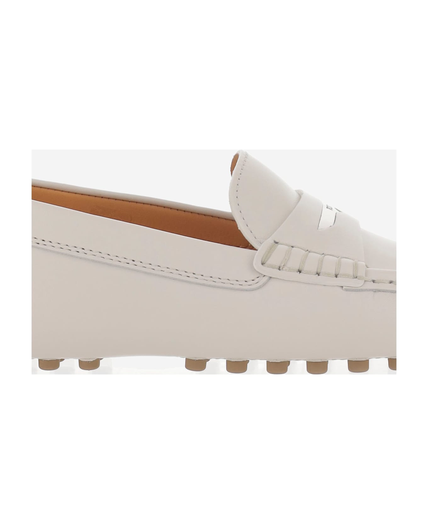 Tod's Leather Gommino Loafer - White