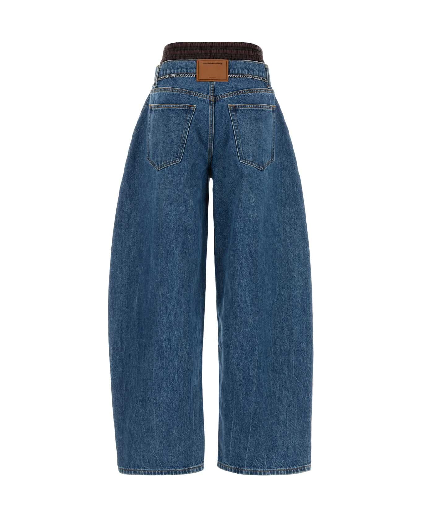 Alexander Wang Denim Wide-leg Jeans - DEEPBLUE