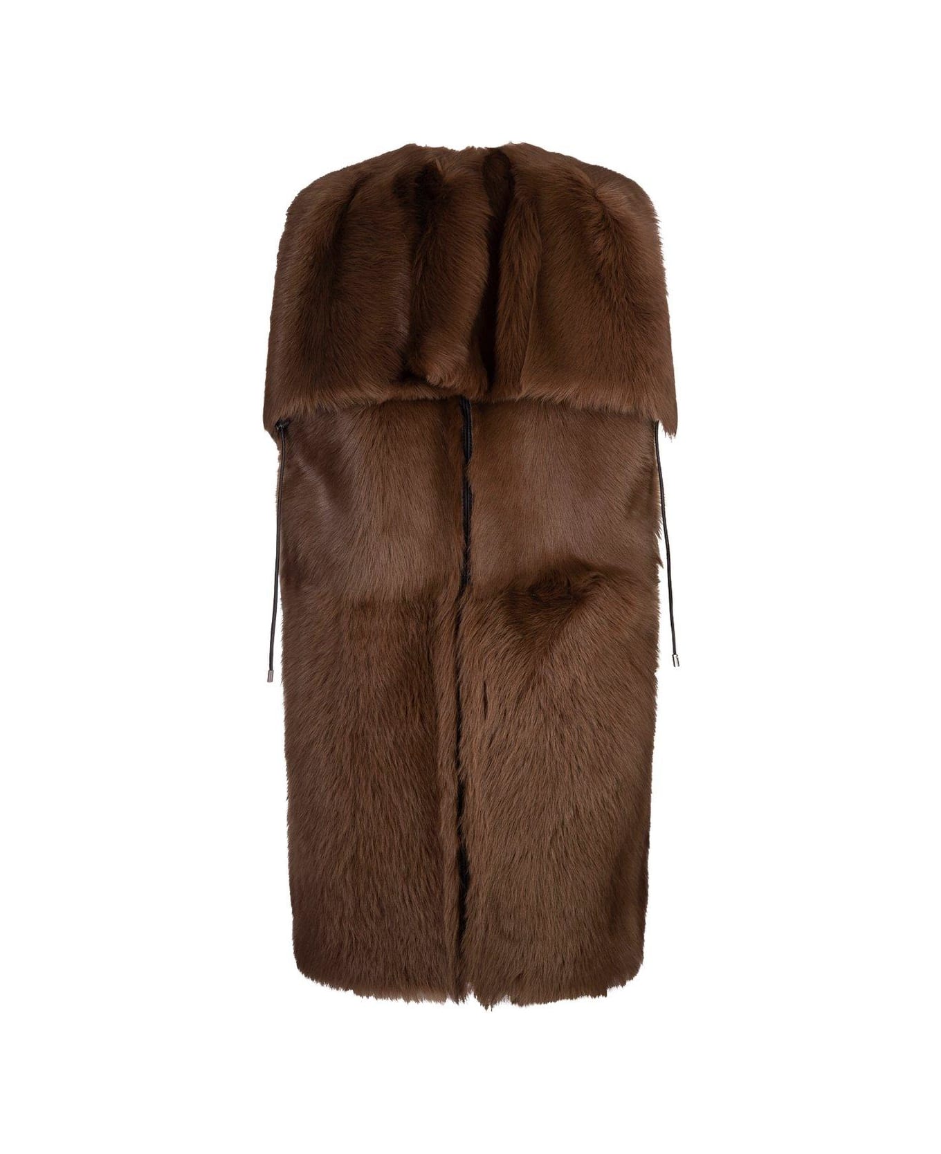 Max Mara Reversible Open-front Vest - Brown