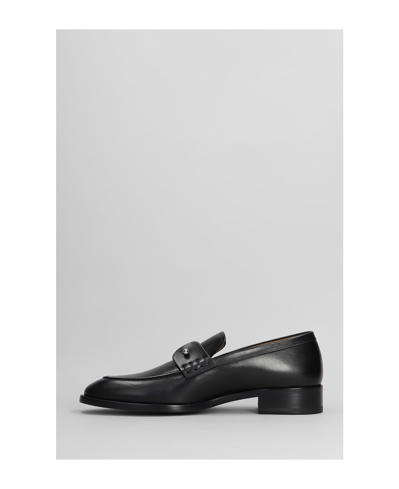 Christian Louboutin Chambelimoc Loafers In Black Leather - black