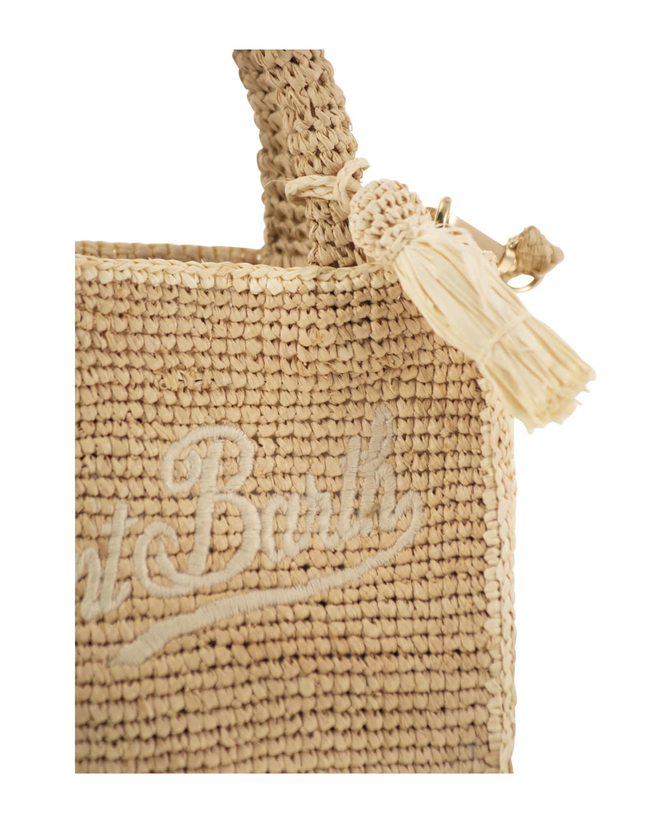 MC2 Saint Barth Vanity - Mini Raffia Bag With Embroidery - Natural