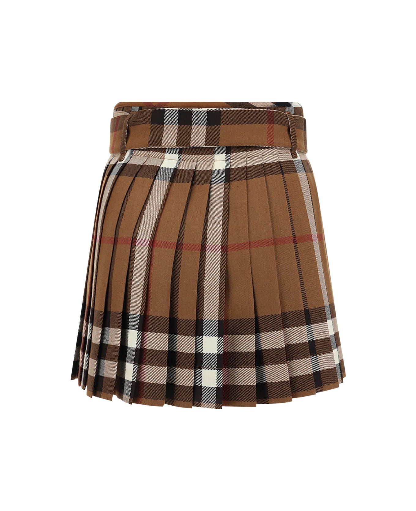 Burberry Micaela Mini Skirt - Dark Birch Brown Chk