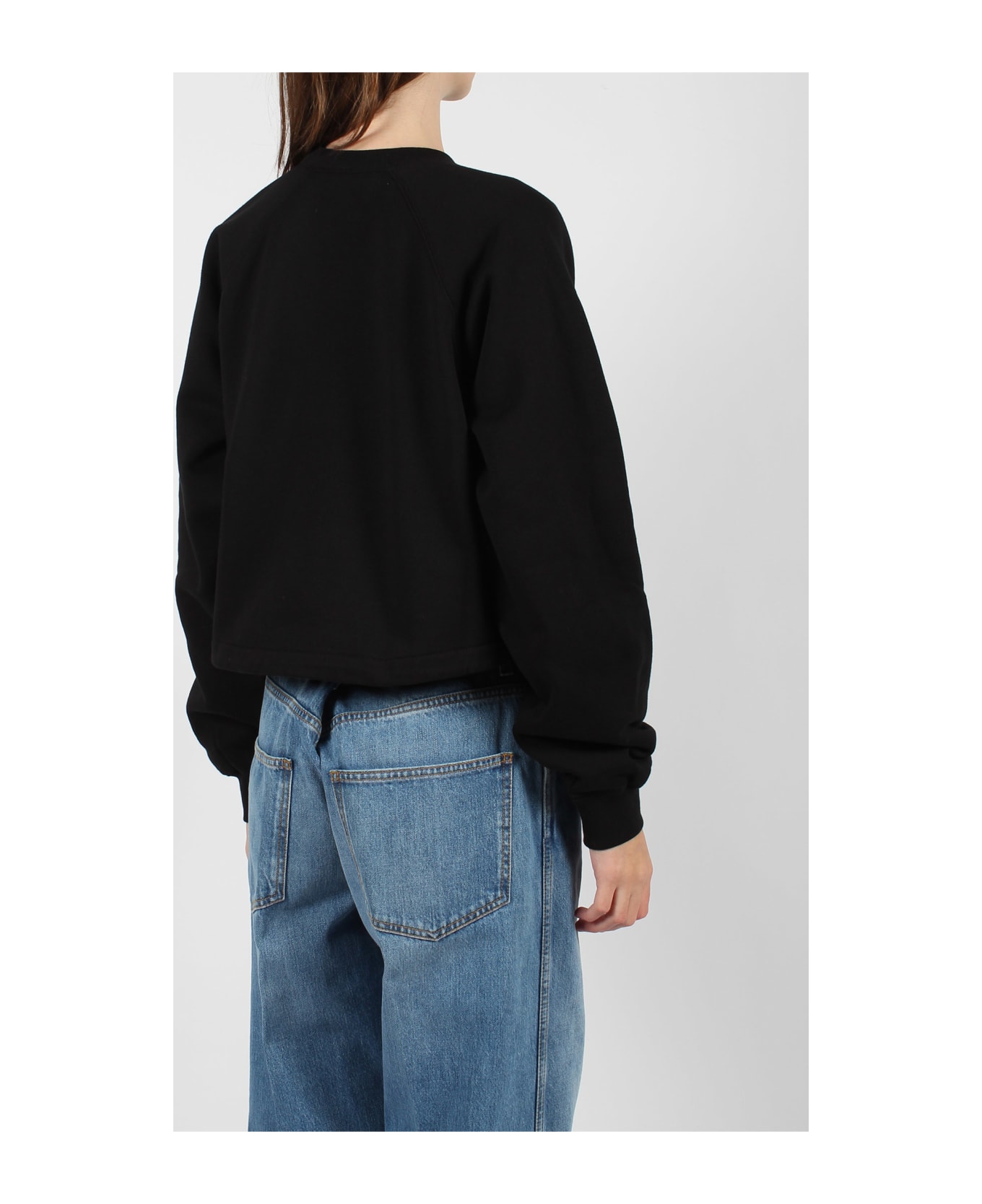 Gucci Embroidery Jersey Sweatshirt - Black フリース