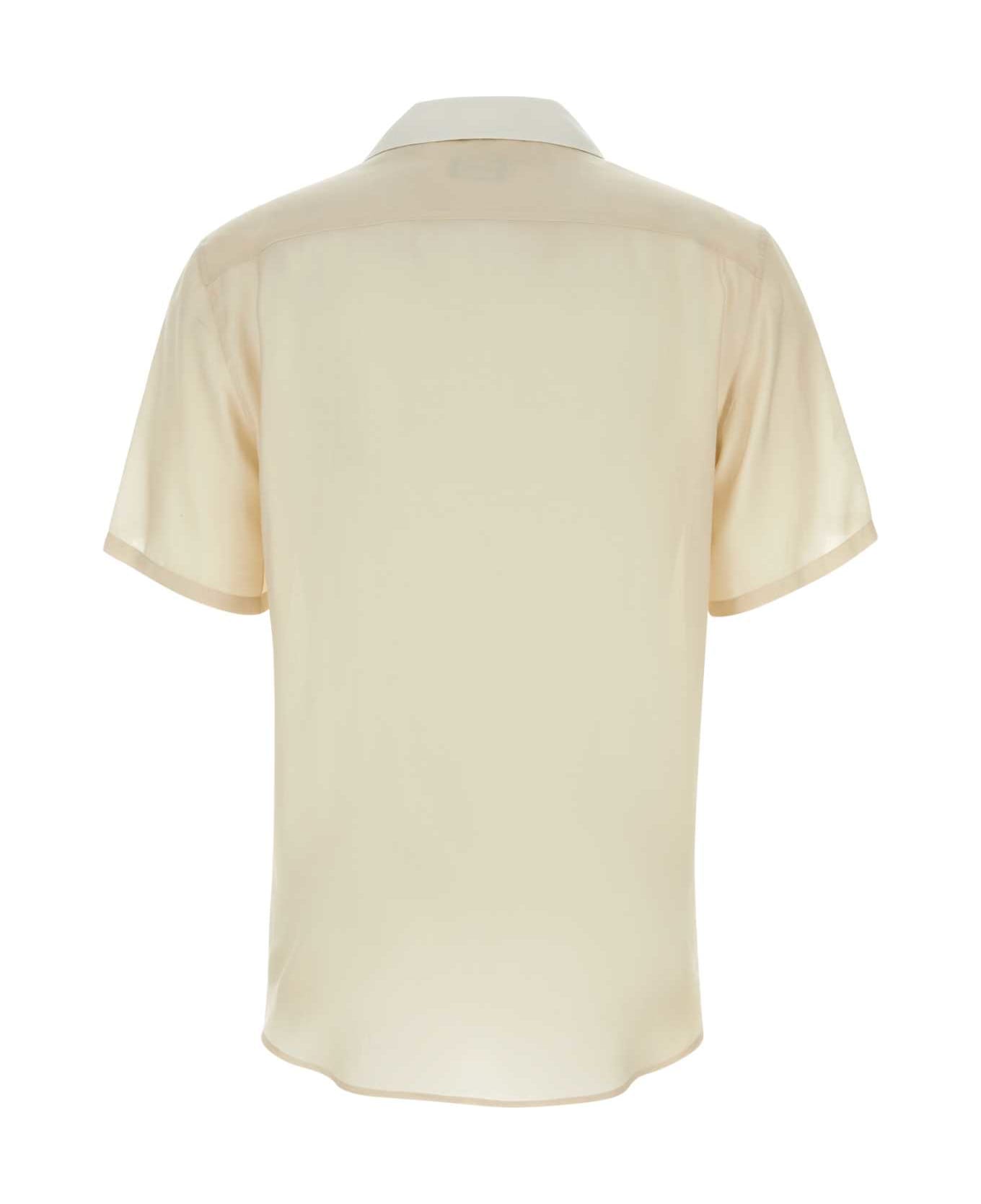 Giorgio Armani Sand Lyocell Blend Shirt - CHAMPAGNE