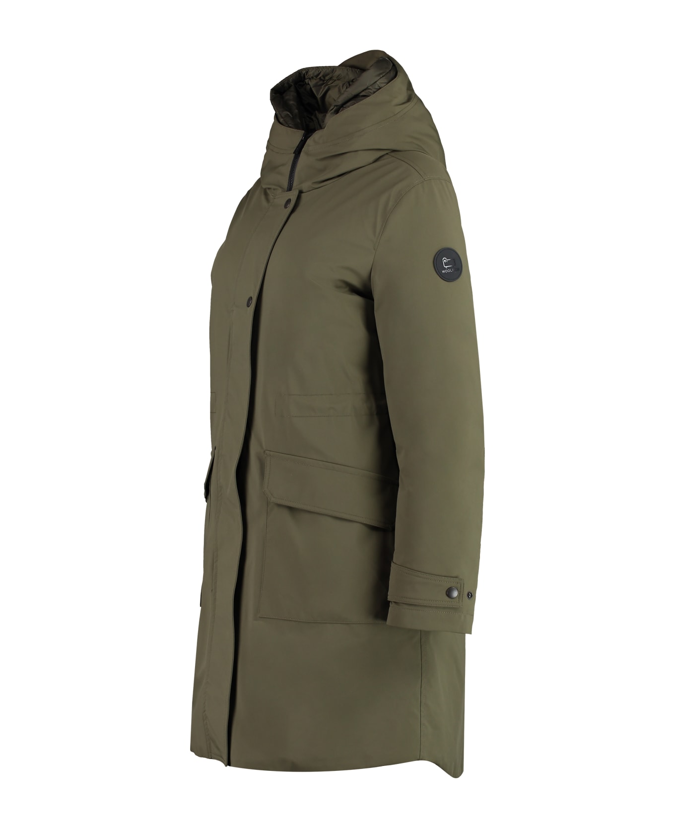 Woolrich Military Technical Fabric Parka With Internal Removable Down Jacket - green