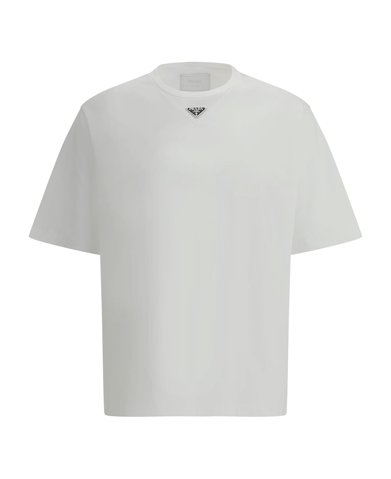 Prada T-shirt With Triangular Plaque