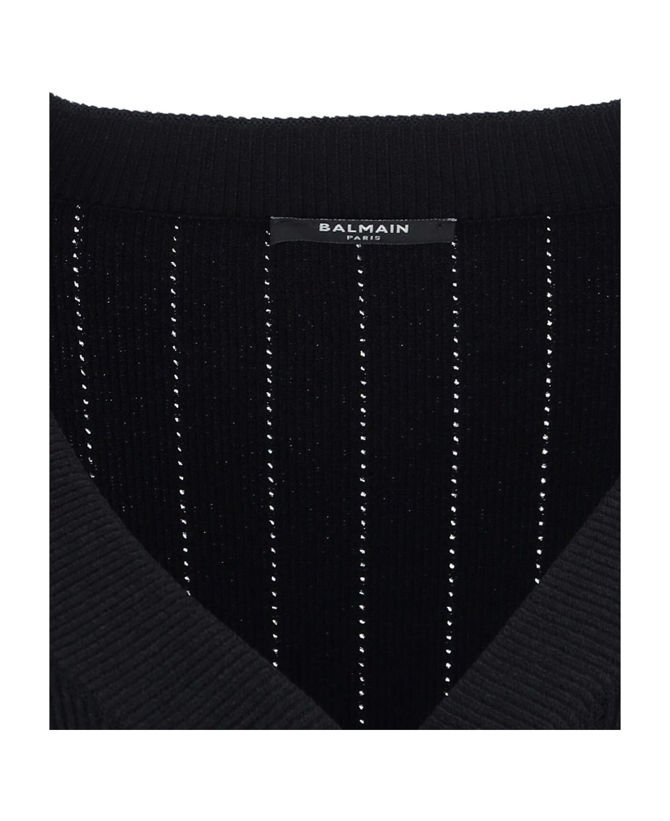 Balmain Short Knit Cardigan - Black   カーディガン