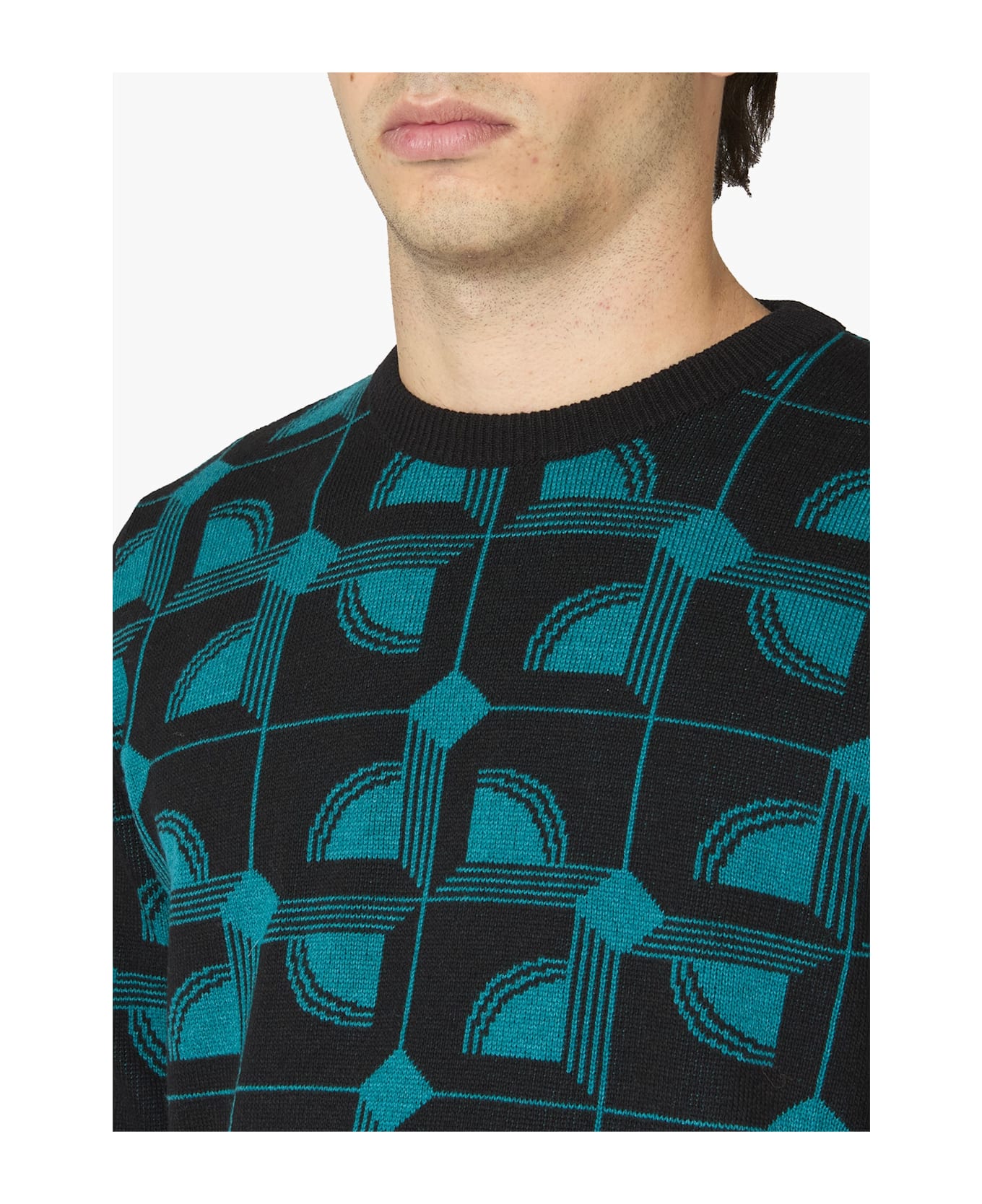 doppiaa Aavellino Jacuqard Wool Crewneck