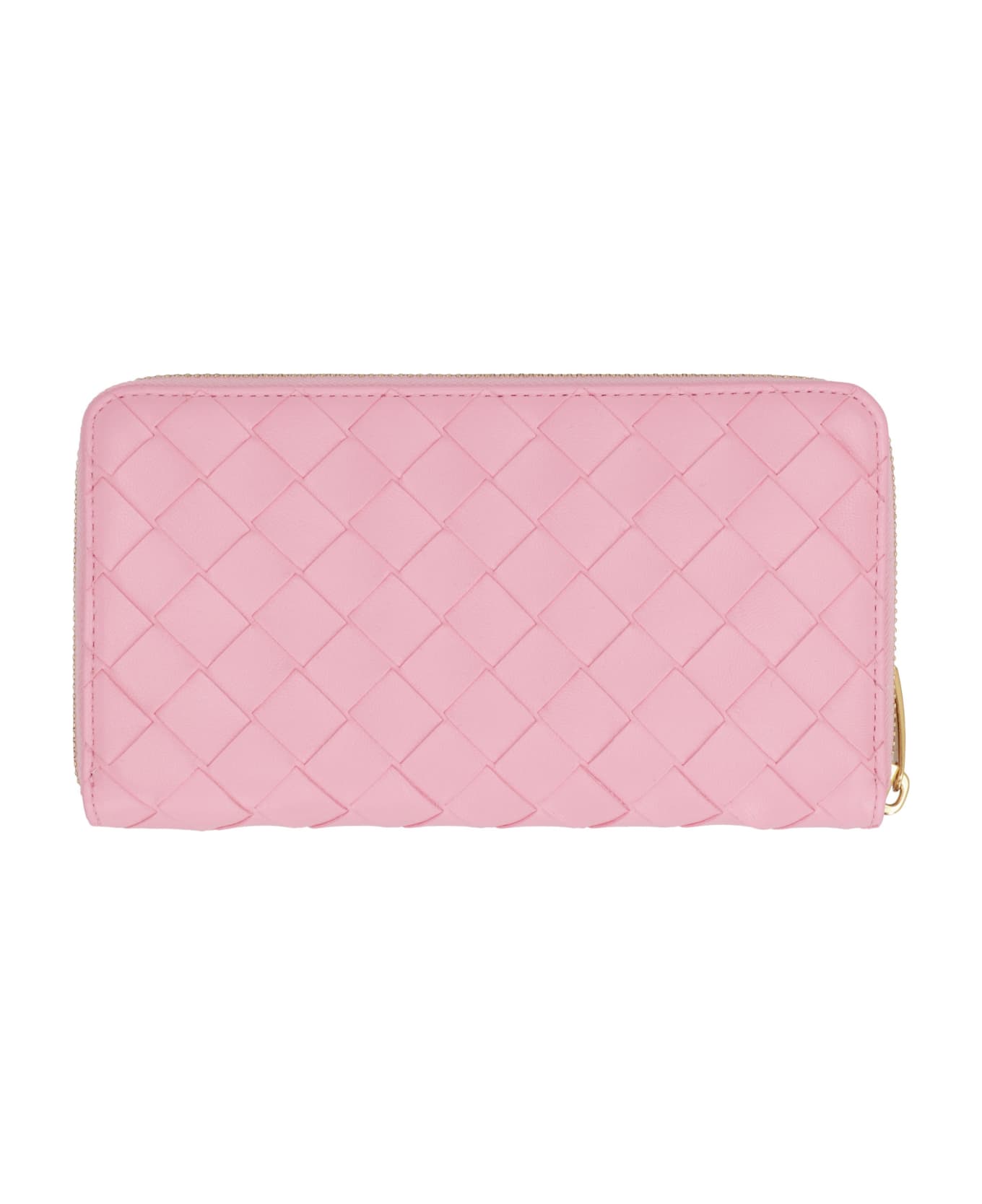 Bottega Veneta Leather Zip-around Wallet - Pink