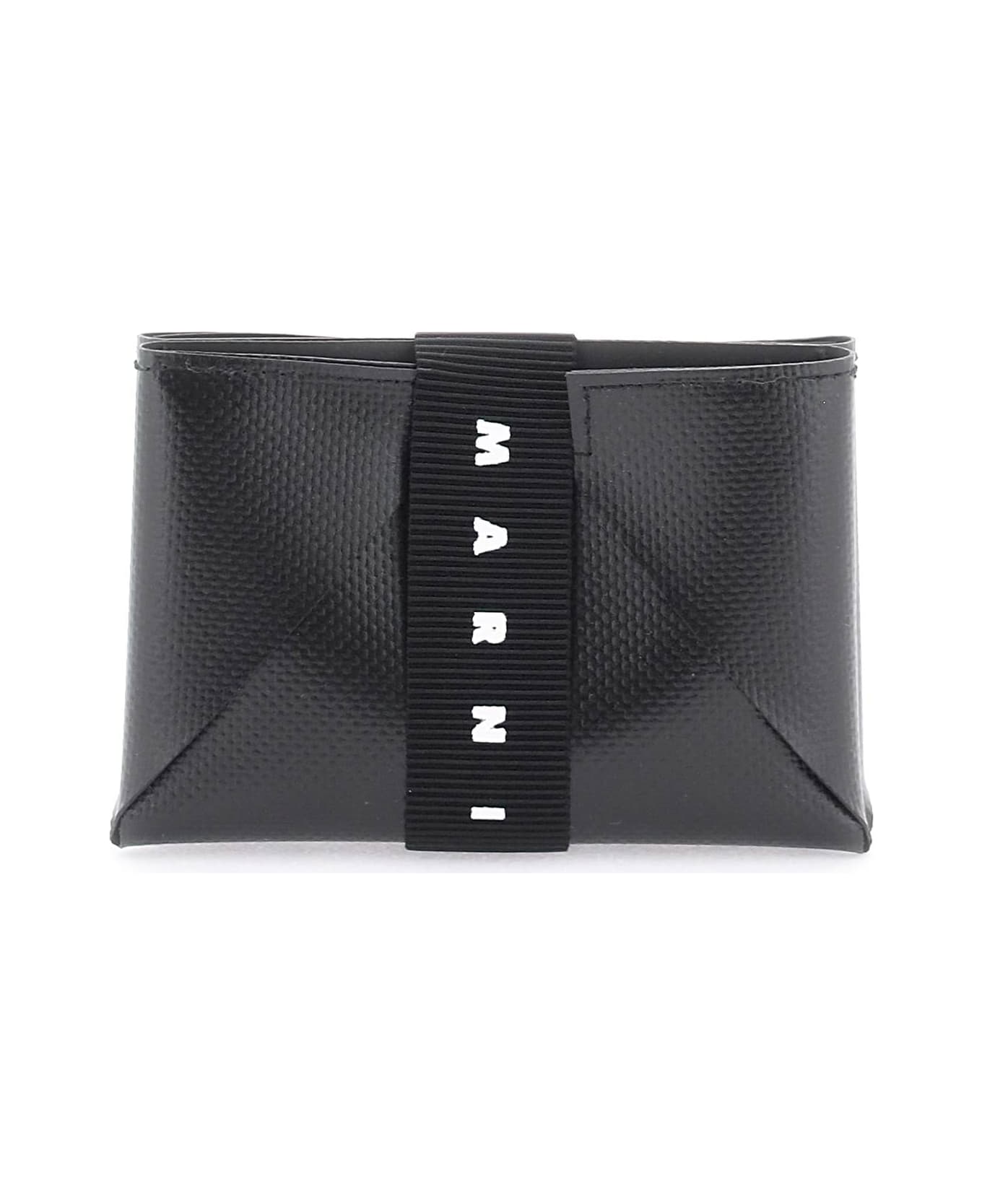 Marni Faux Leather Card Holder - BLACK (Black) 財布
