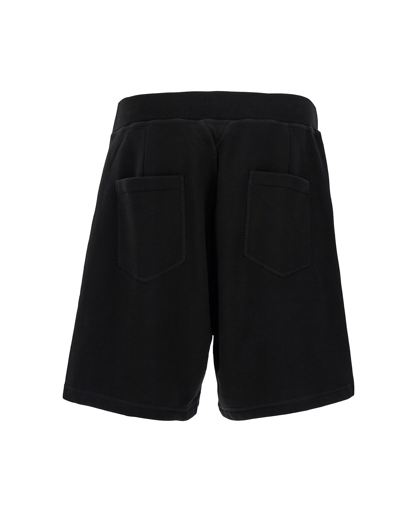 Dsquared2 Bermuda Shorts With Icon Logo Print - Black