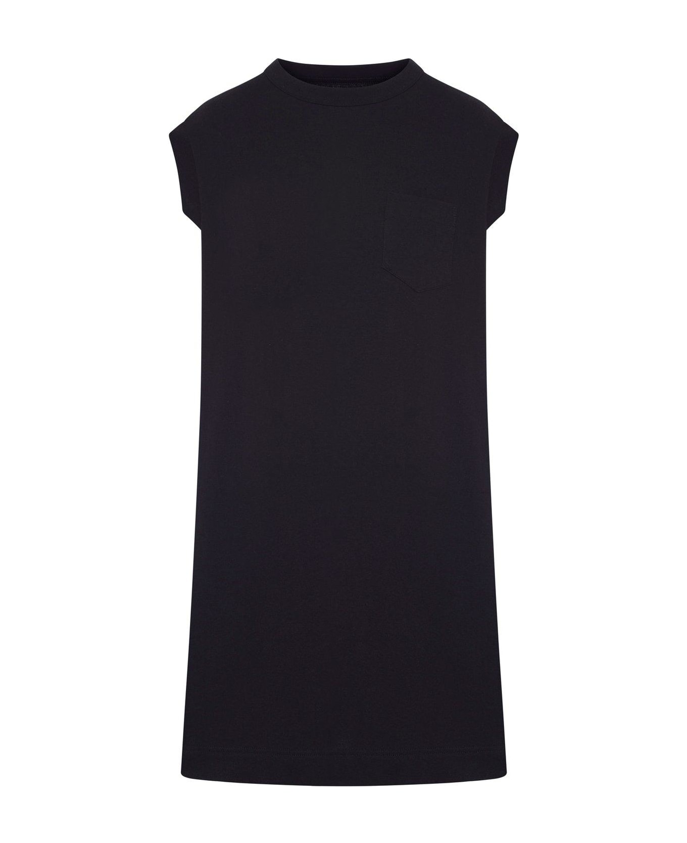 Sacai Crewneck Sleeveless Mini Dress - Nero