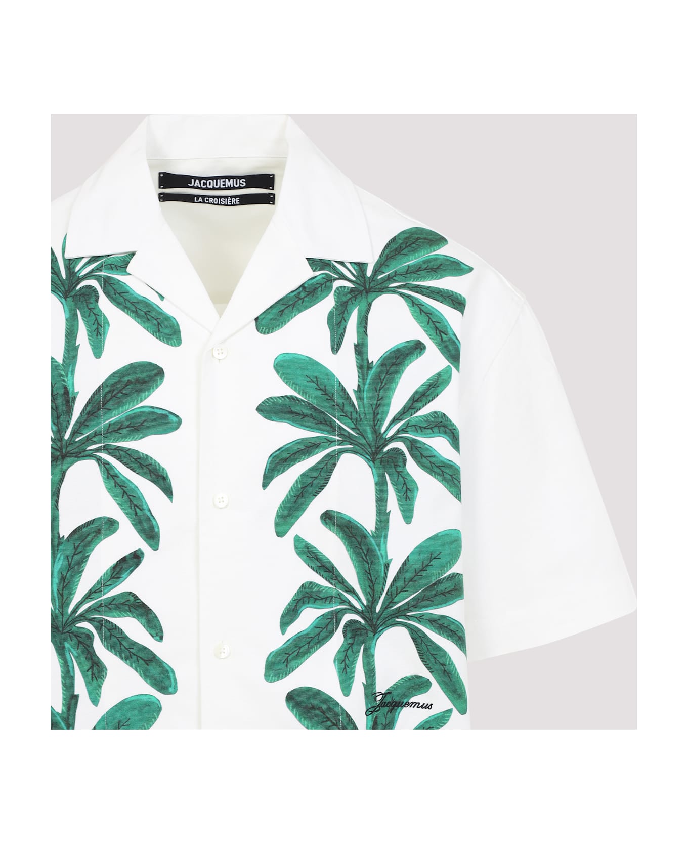 Jacquemus Shirt With Floral Pattern - Bz Print Painted Palmtrees W