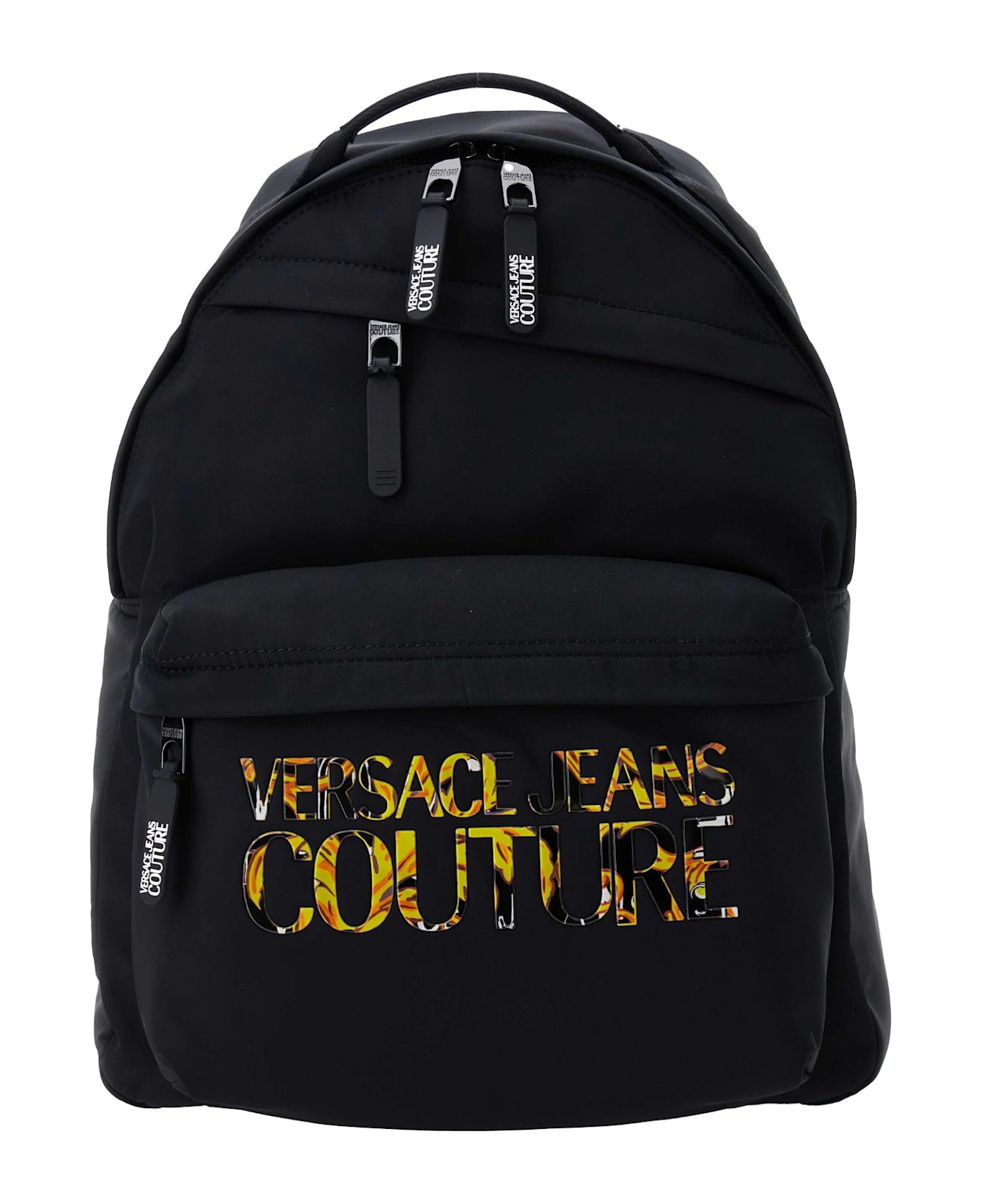 Versace Jeans Couture Black Backpack - Black Multi