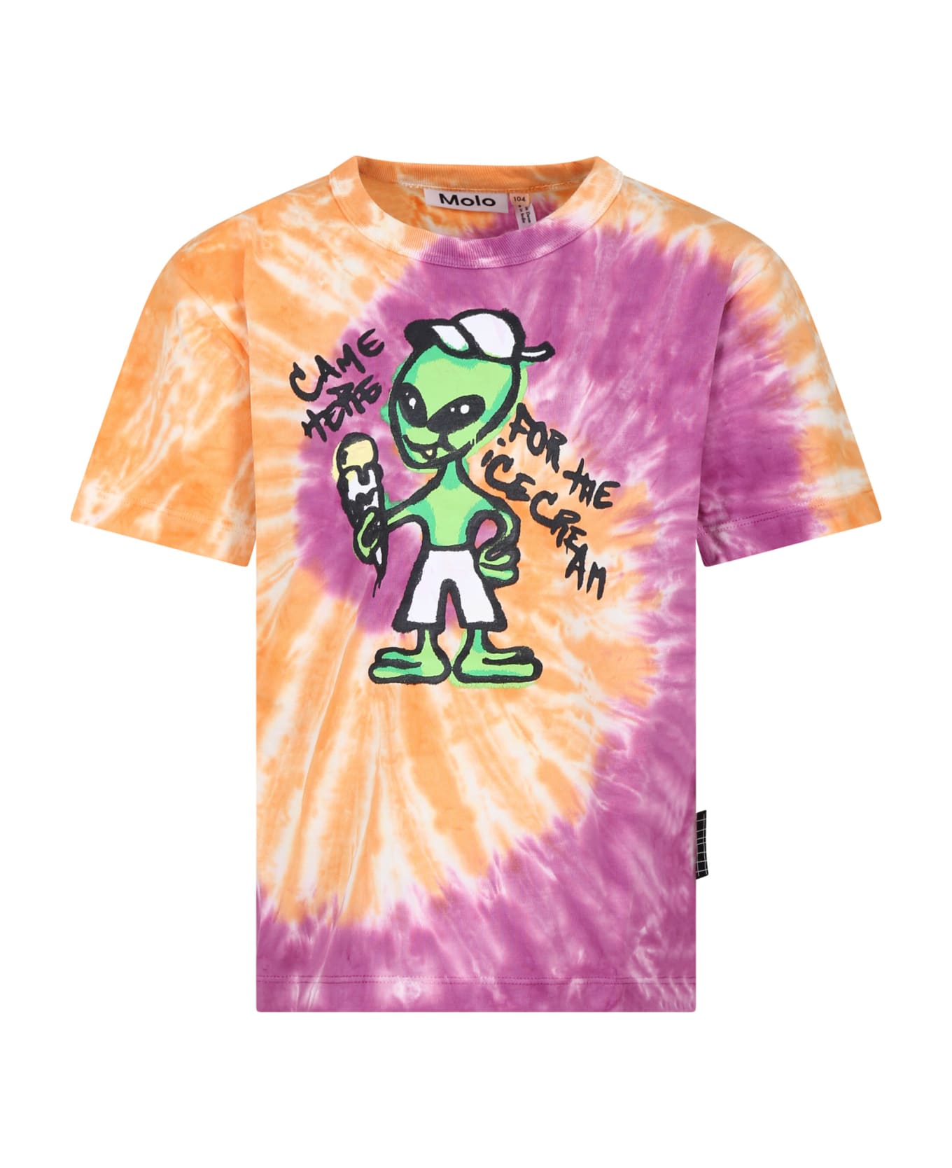 Molo Multicolor T-shirt For Boy With Alien - Multicolor Tシャツ＆ポロシャツ