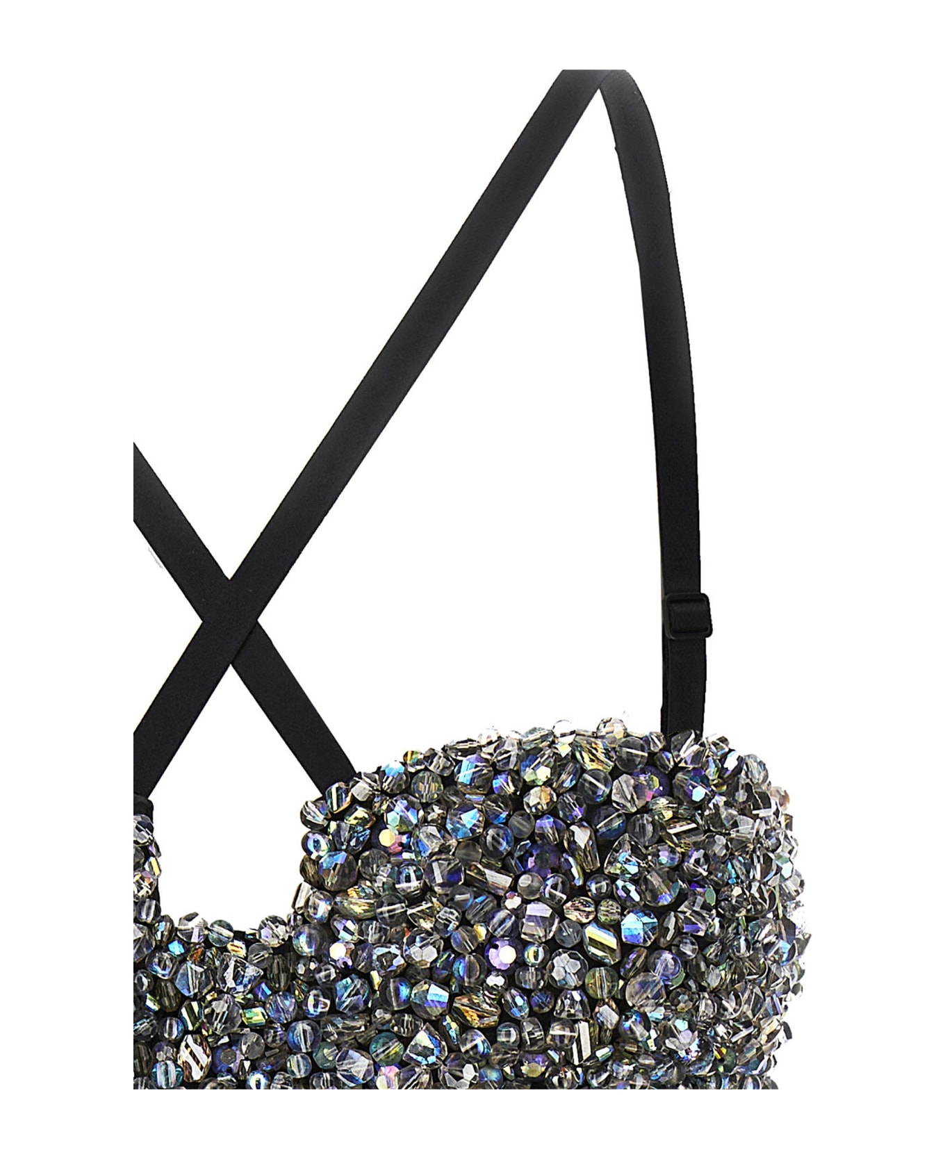 Dolce 
Gabbana Sequin Bustier Top - Silver