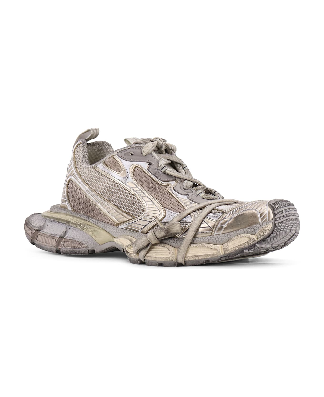 Balenciaga 3xl Low-top Mesh Sneakers - Eggshell